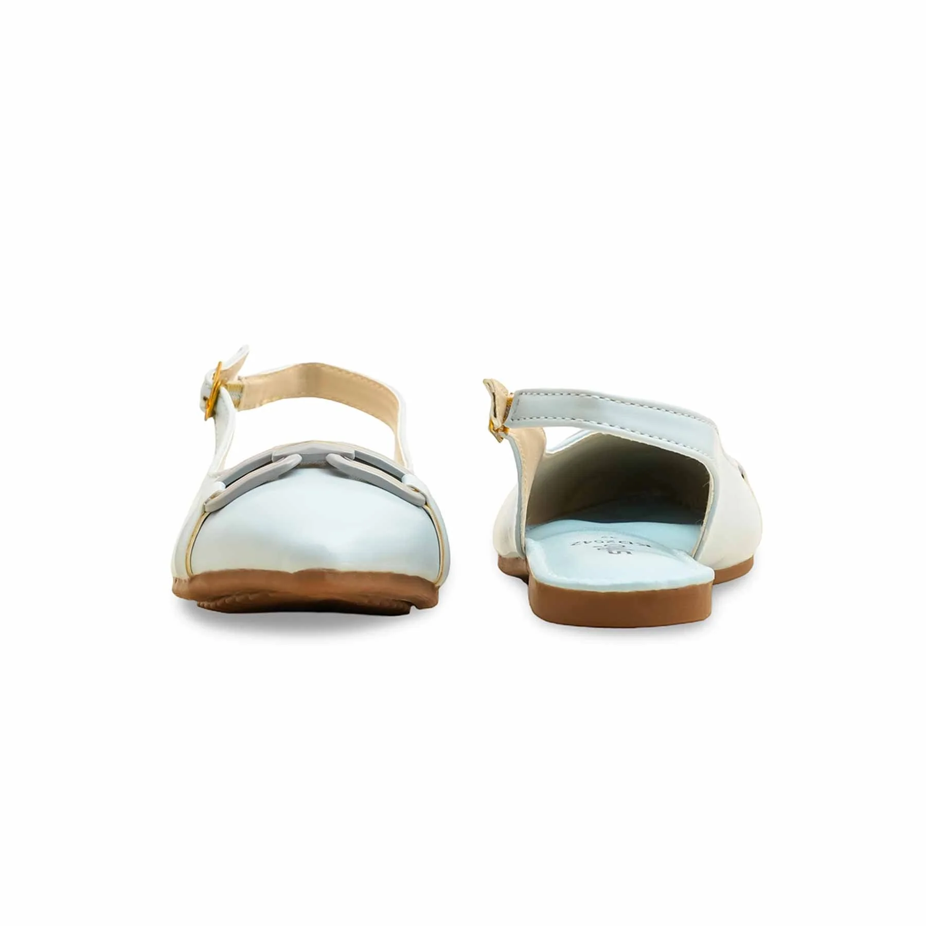 Girls Sky Blue Formal Pumps KD2542 - Image 4