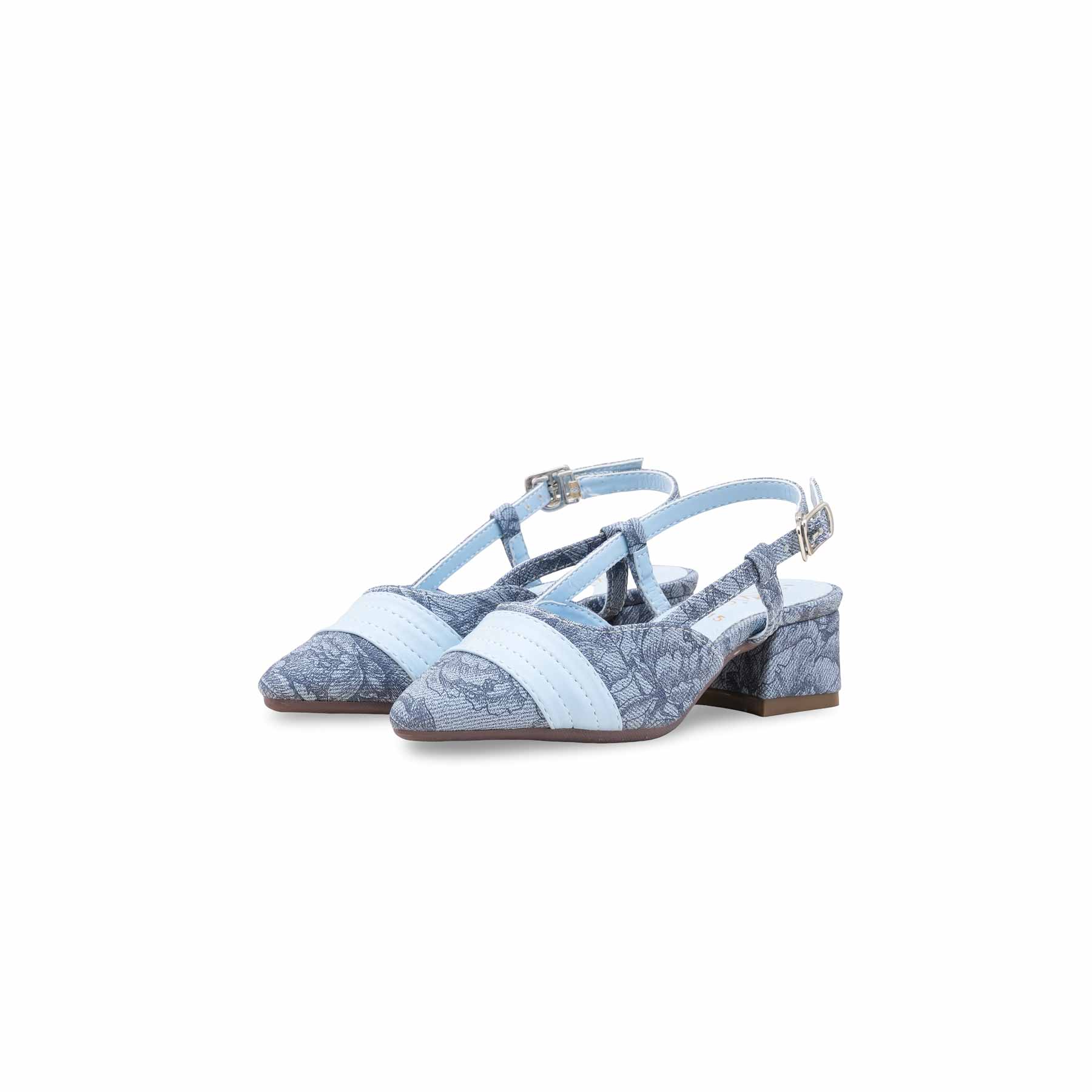 Girls Sky Blue Formal Pumps KD2615 - Image 3