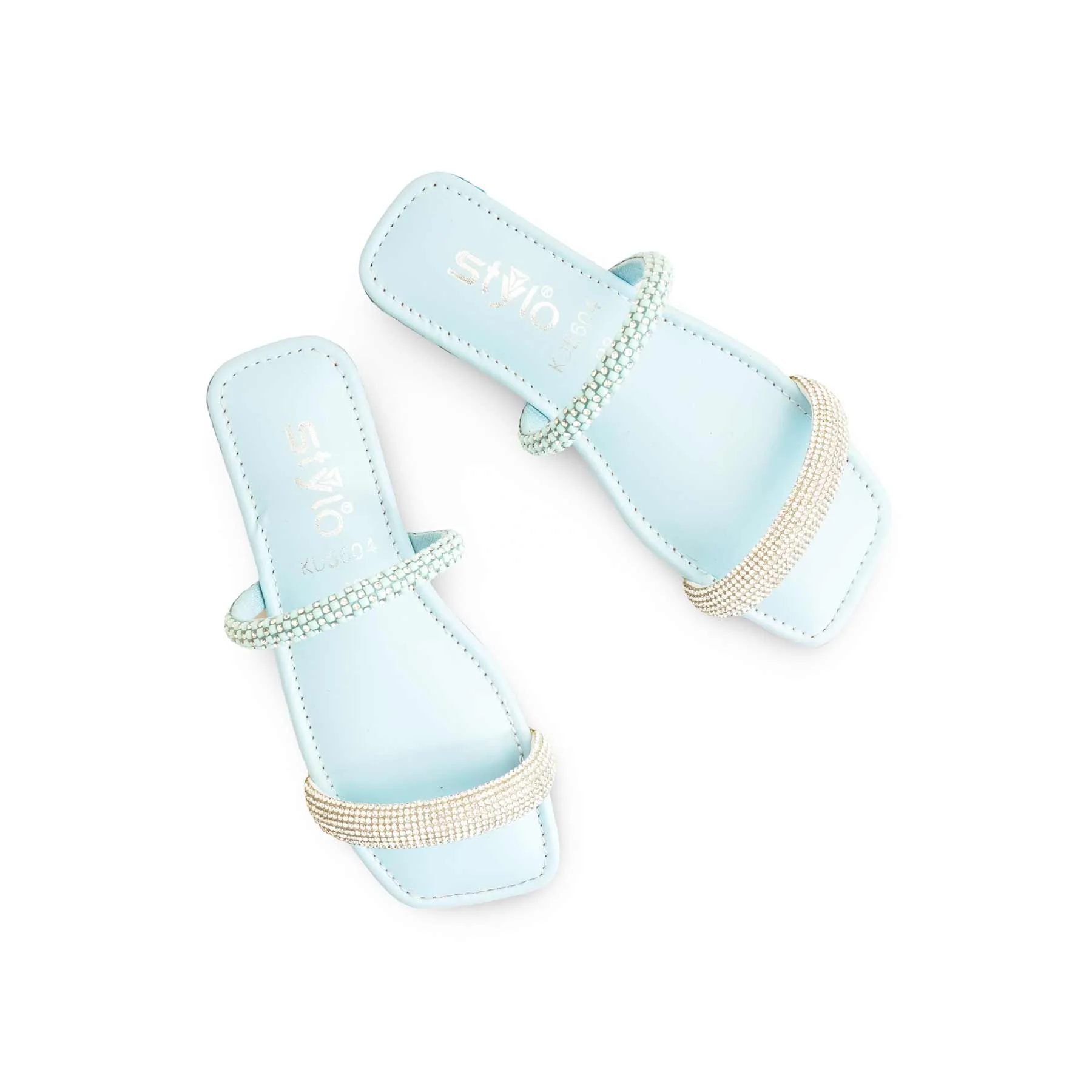 Girls Sky Blue Formal Slipper KD5604 - Image 5