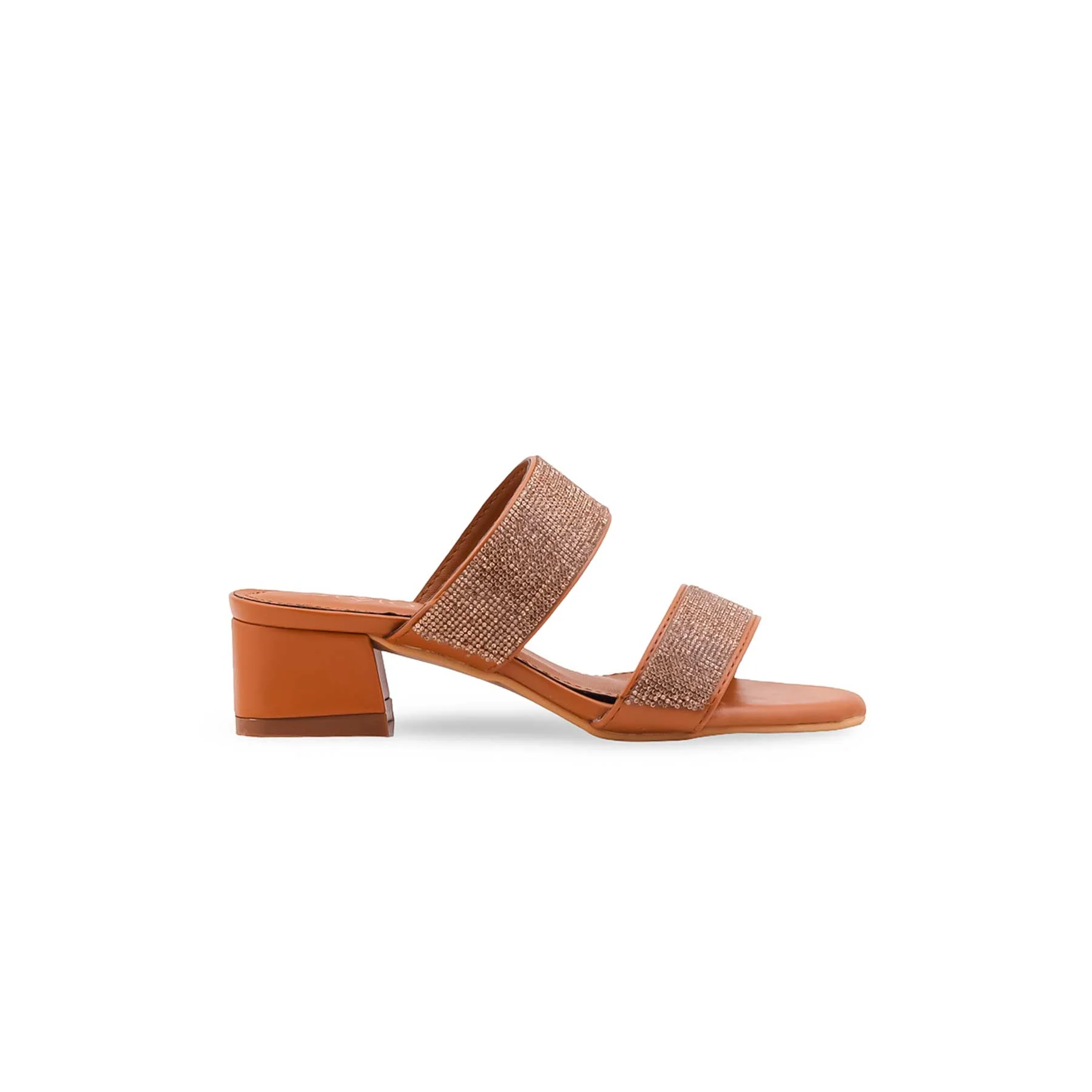 Girls Tan Fancy Slipper KD5806 - Image 2