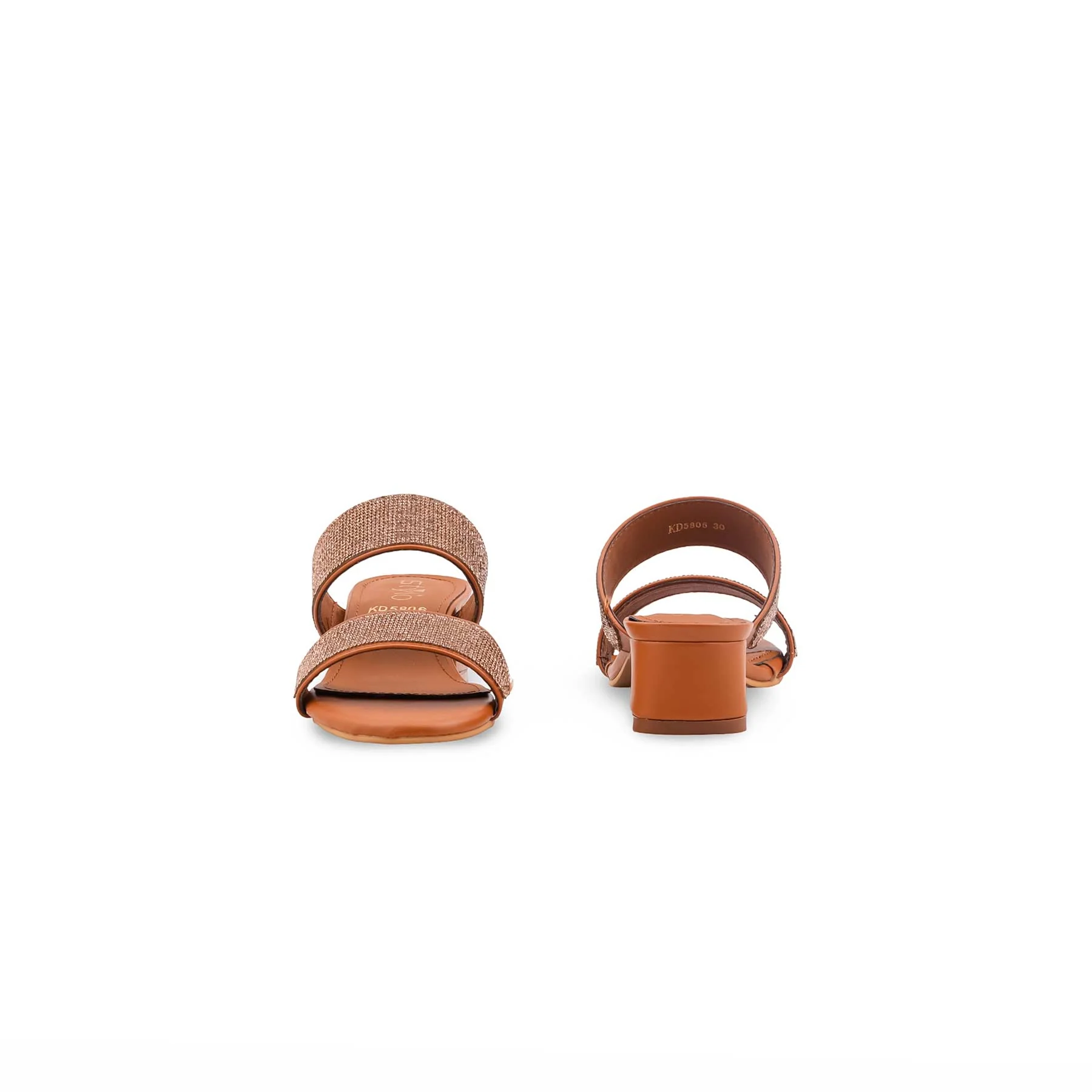 Girls Tan Fancy Slipper KD5806 - Image 4