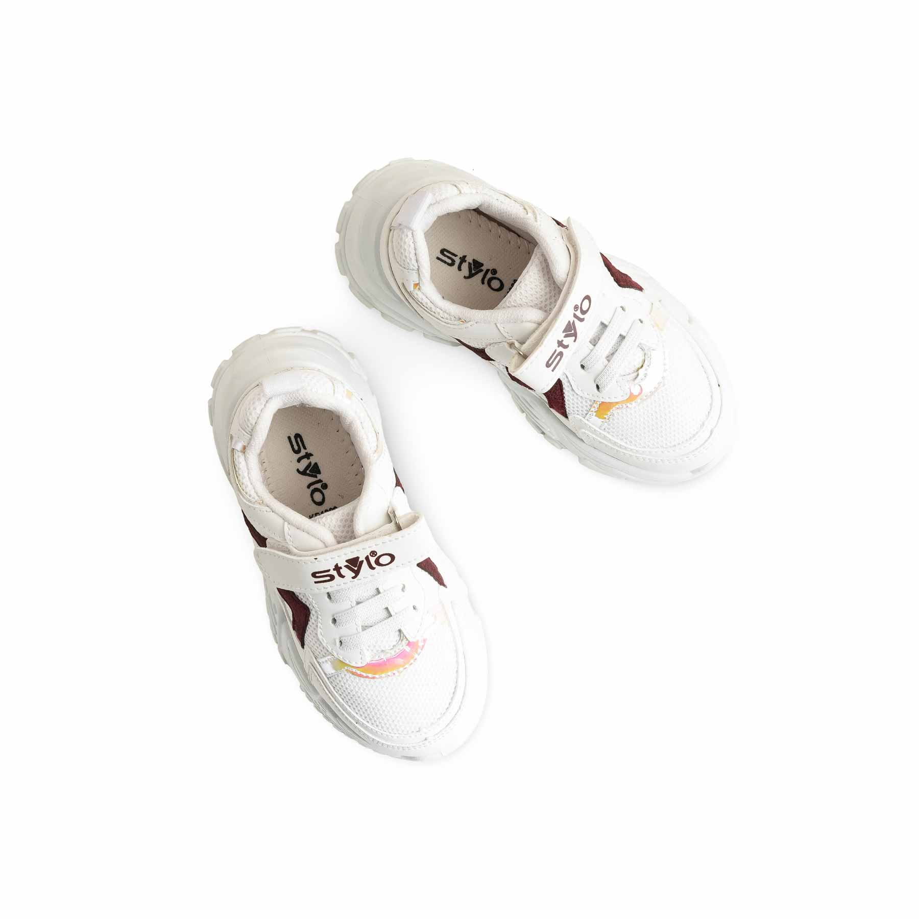 Girls White Casual Jogger KD1909 - Image 5