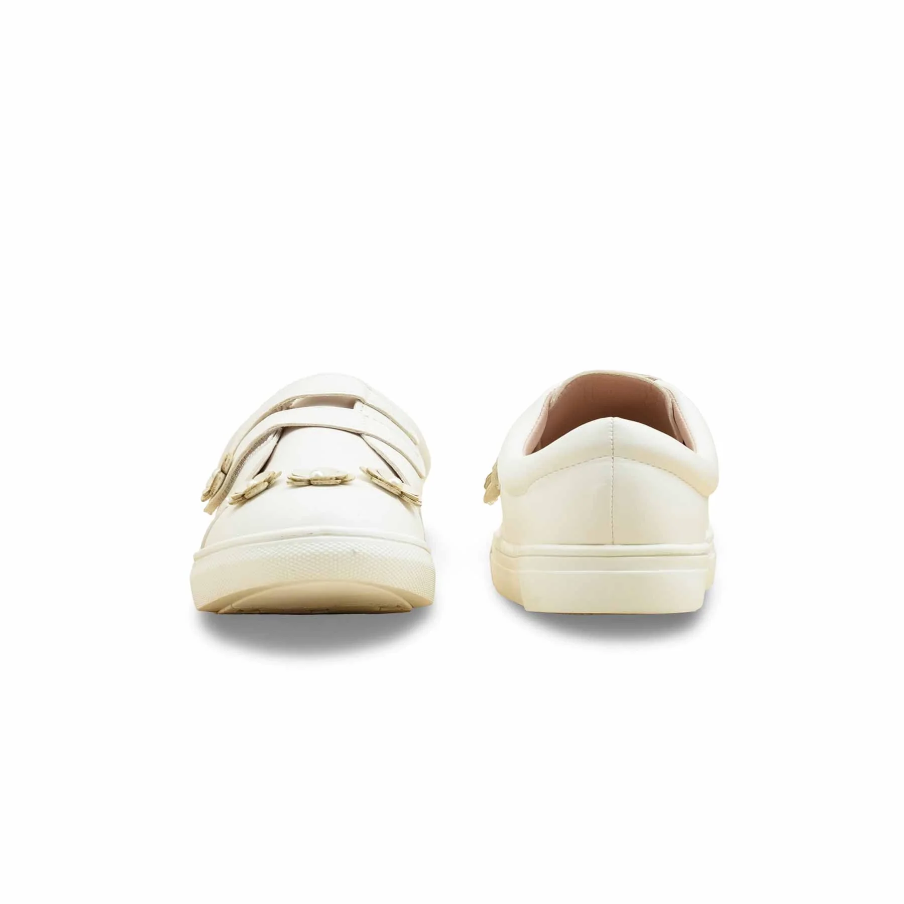 Girls White Casual Jogger KD1925 - Image 4