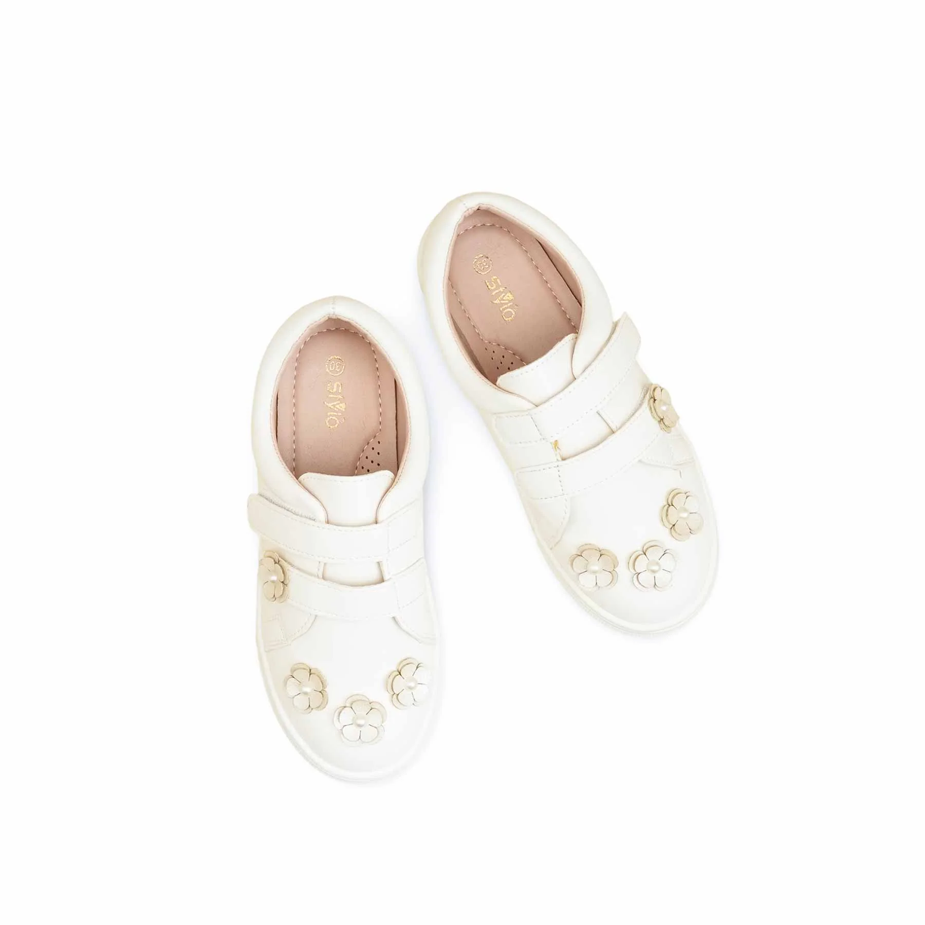Girls White Casual Jogger KD1951 - Image 5