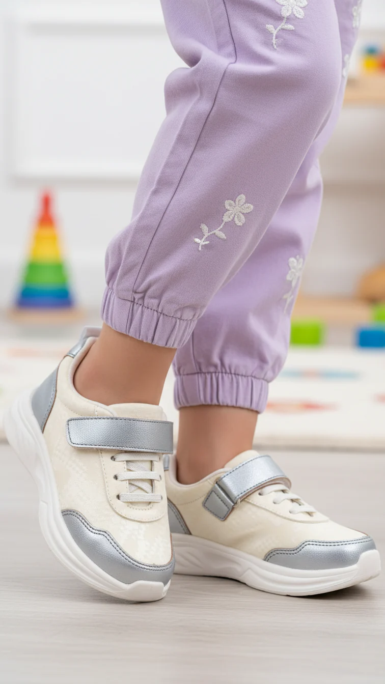 Girls White Casual Jogger KD8113