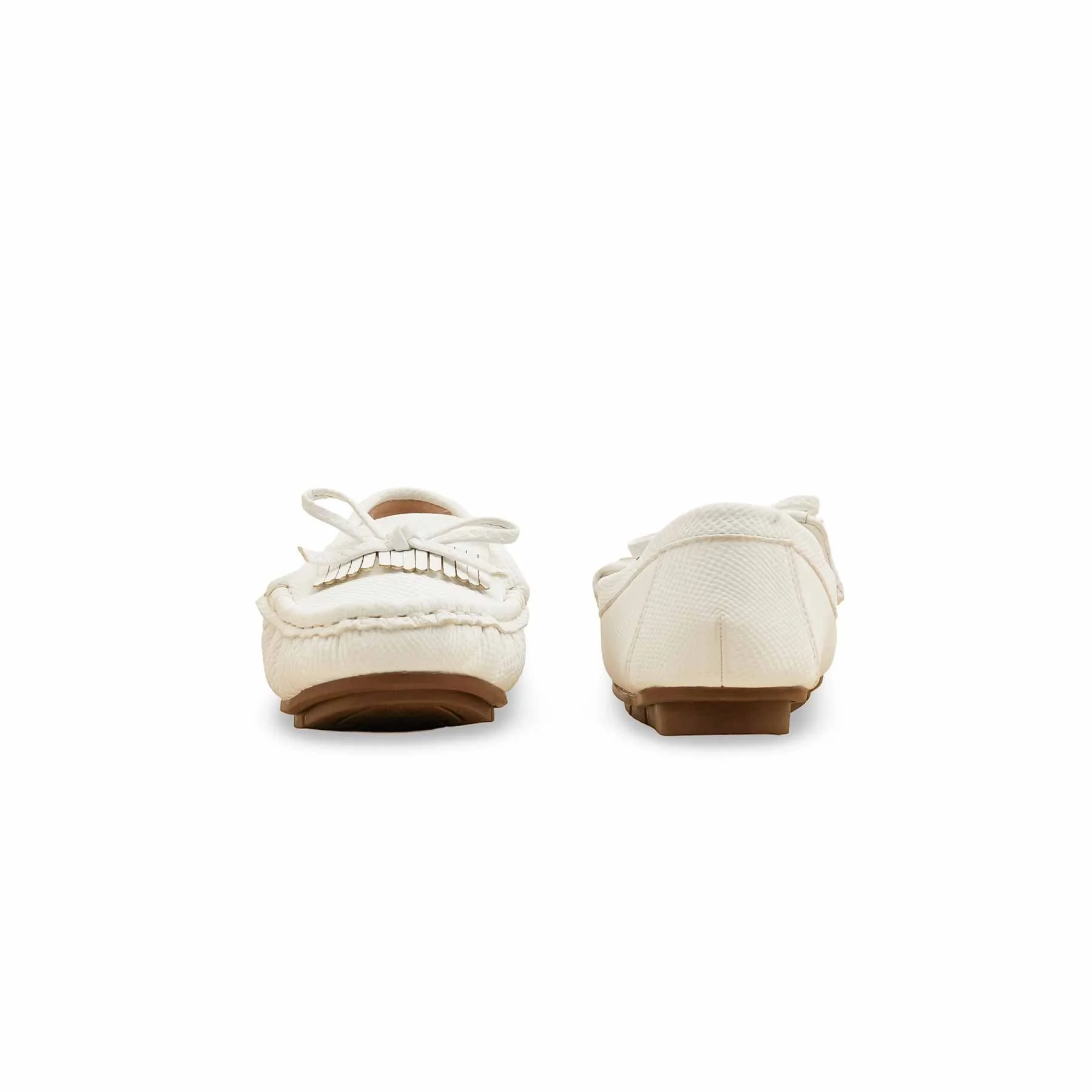 Girls White Casual Moccasin KD2597 - Image 4