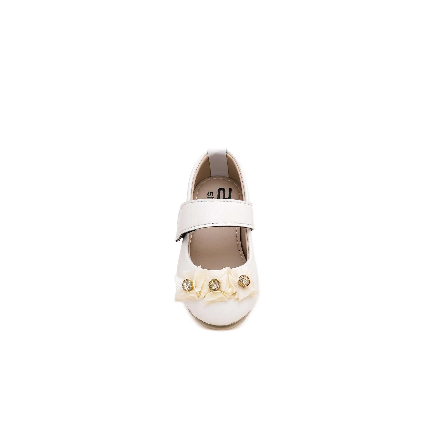 Girls White Casual Pumps KD0468 - Image 3