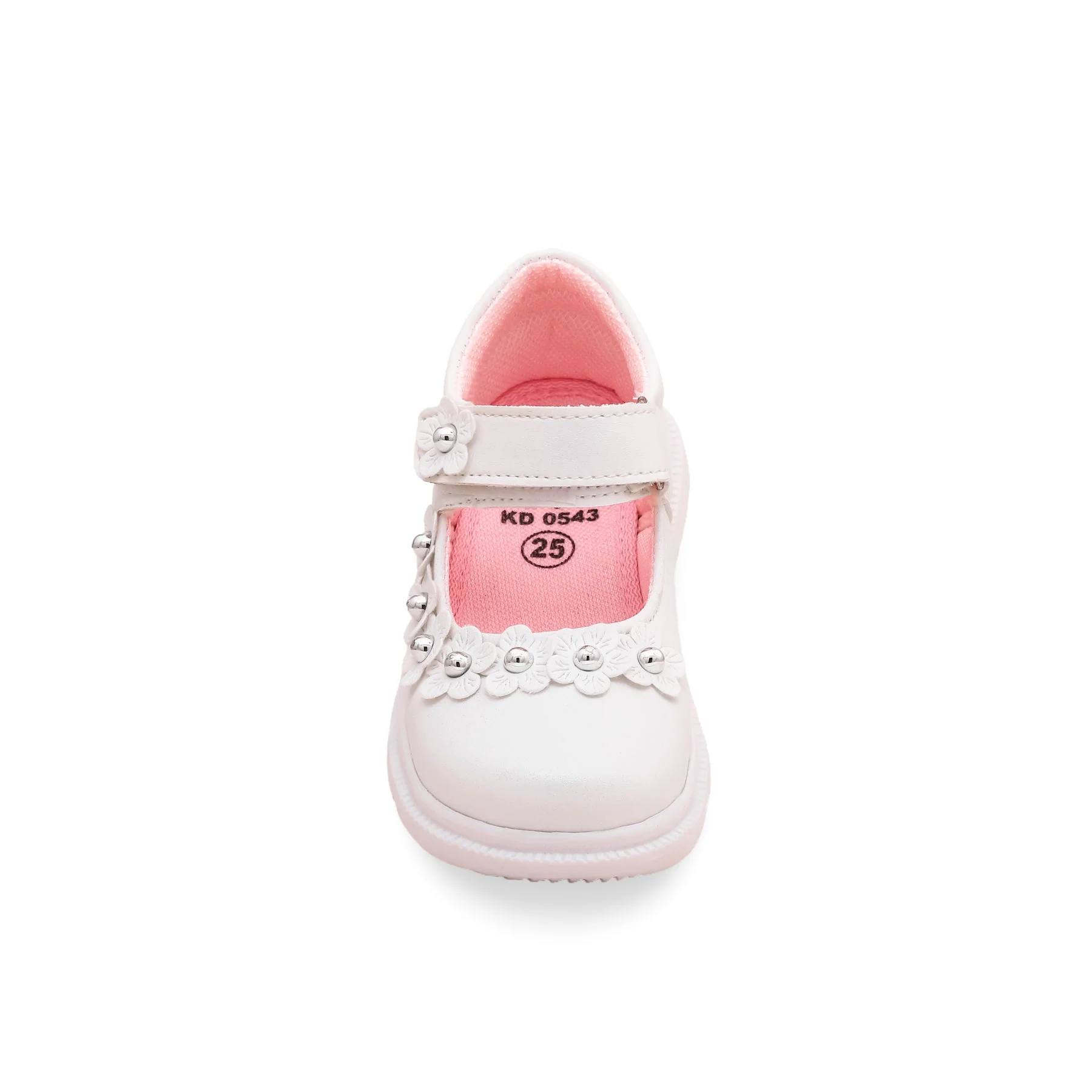 Girls White Casual Pumps KD0543 - Image 3