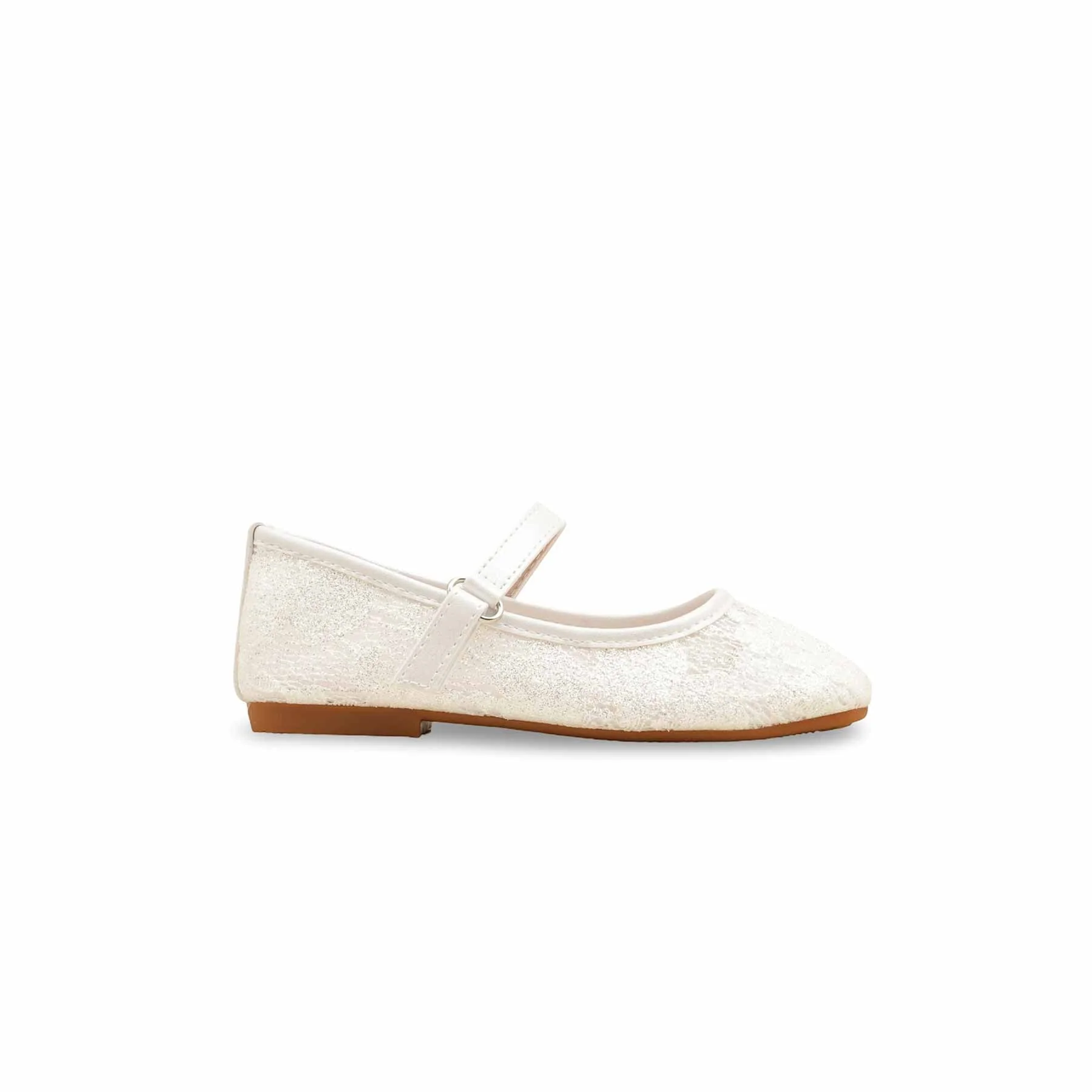 Girls White Casual Pumps KD2464 - Image 2