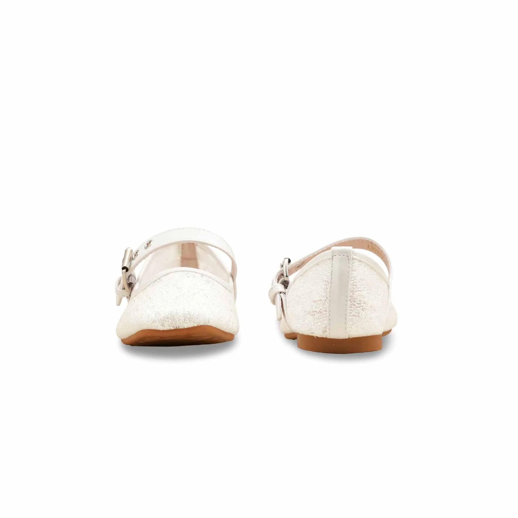 Girls White Casual Pumps KD2465 - Image 4