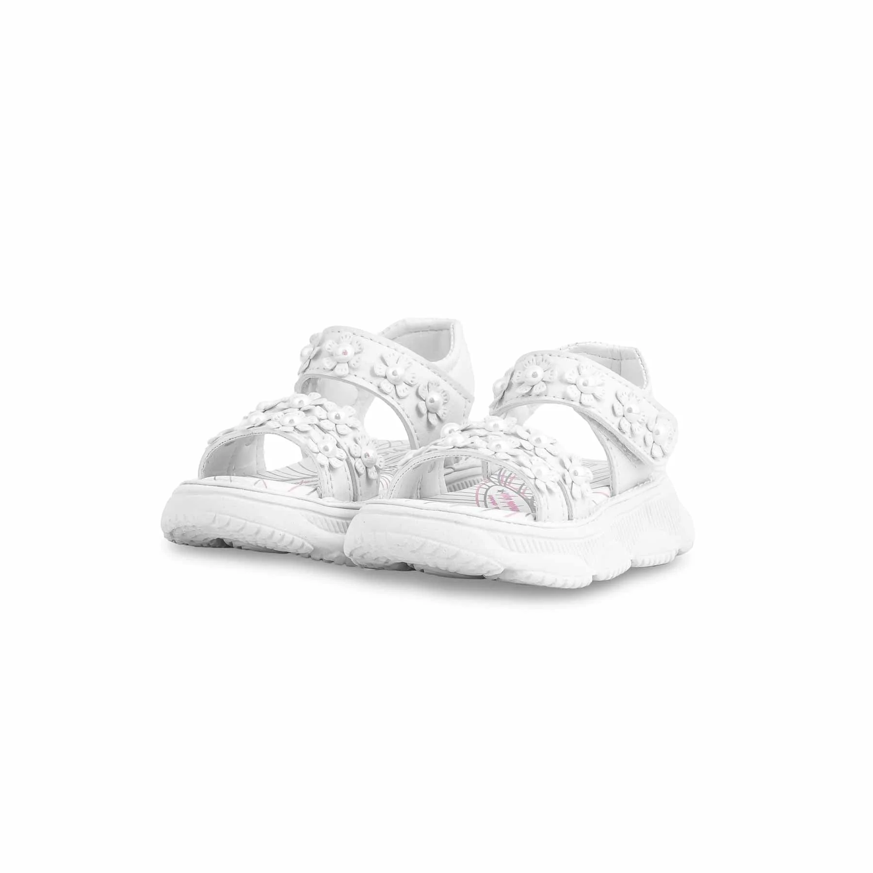 Girls White Casual Sandal KD5612 - Image 3