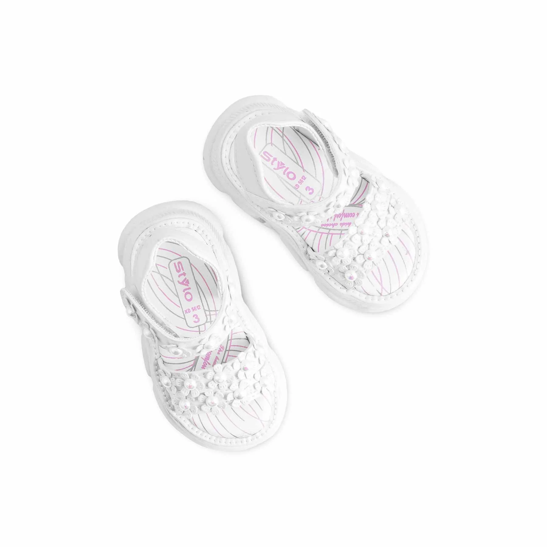 Girls White Casual Sandal KD5612 - Image 5