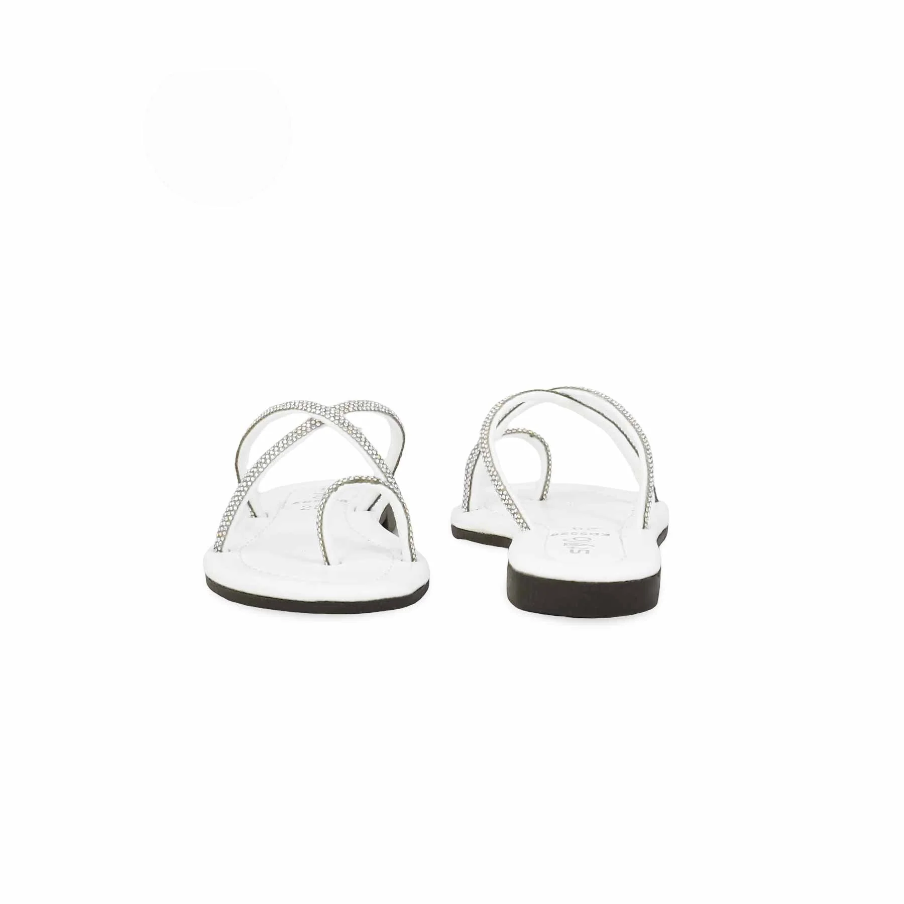Girls White Casual Slipper KD5528 - Image 4