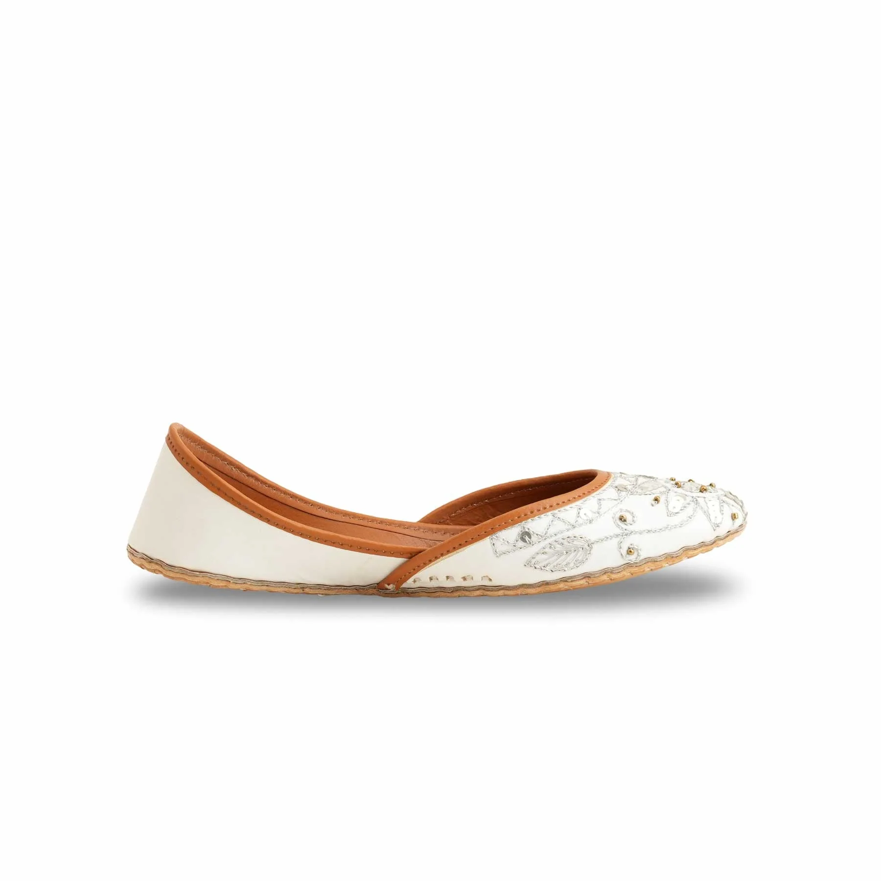 Girls White Fancy Khussa KD2452 - Image 2