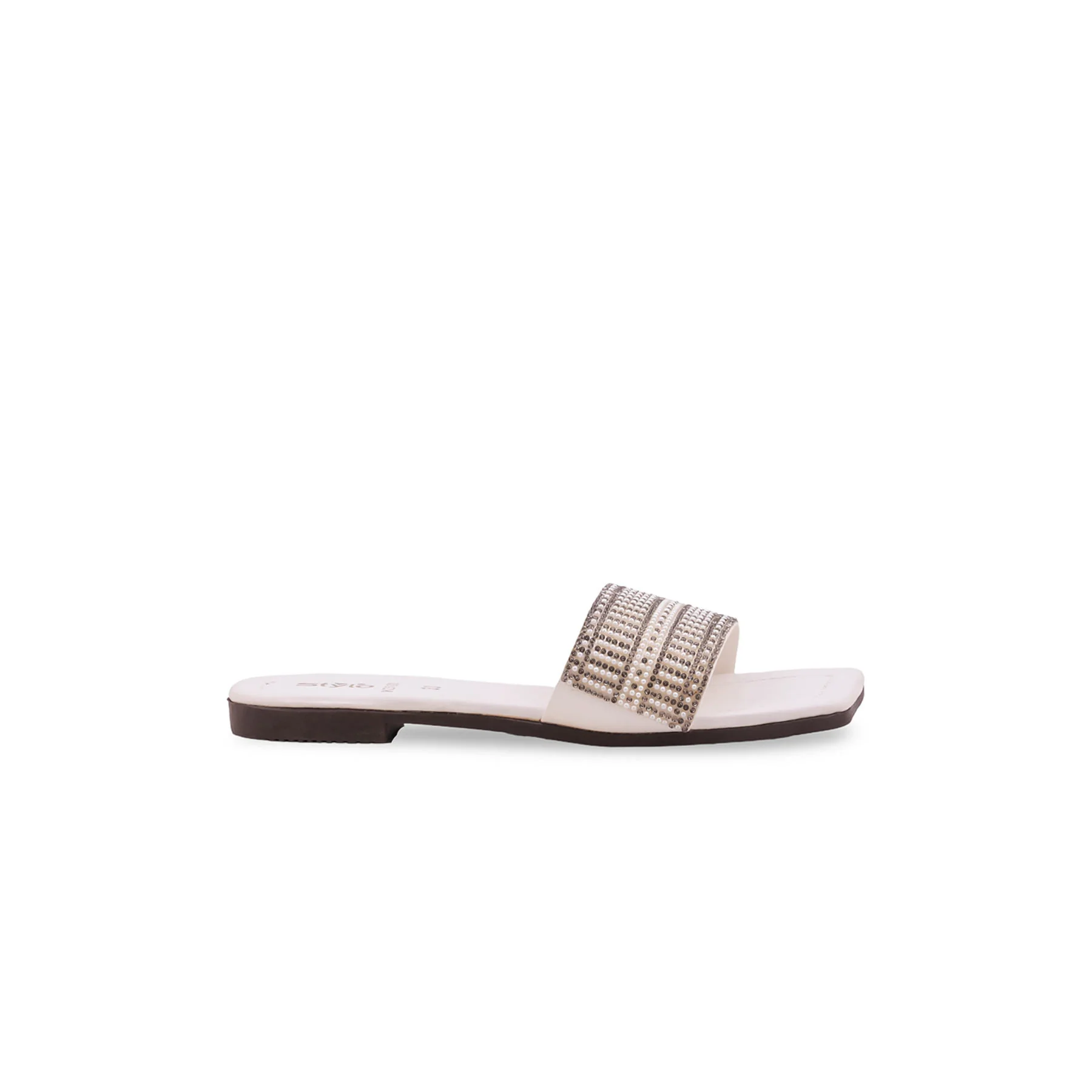 Girls White Fancy Slipper KD5909 - Image 2