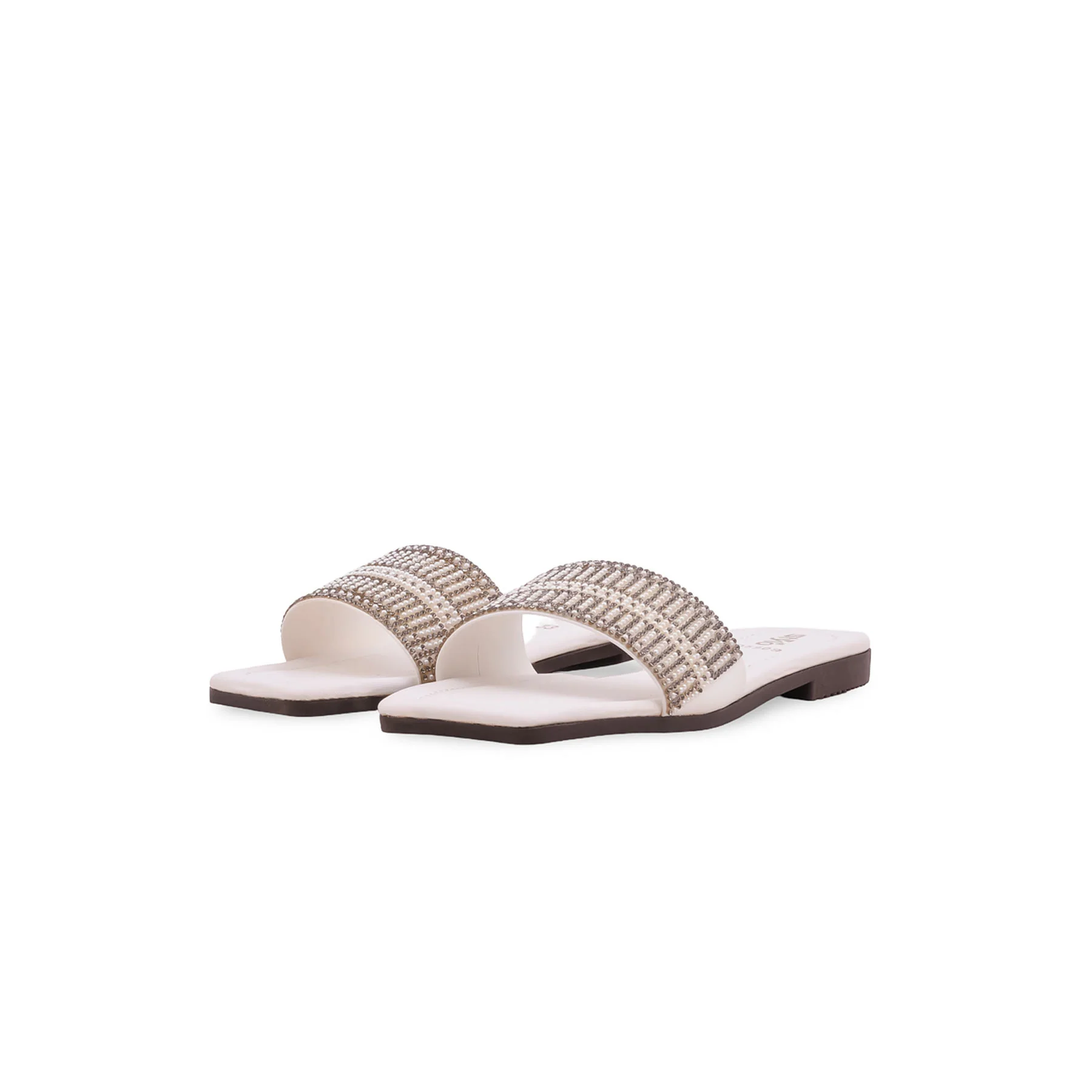 Girls White Fancy Slipper KD5909 - Image 3