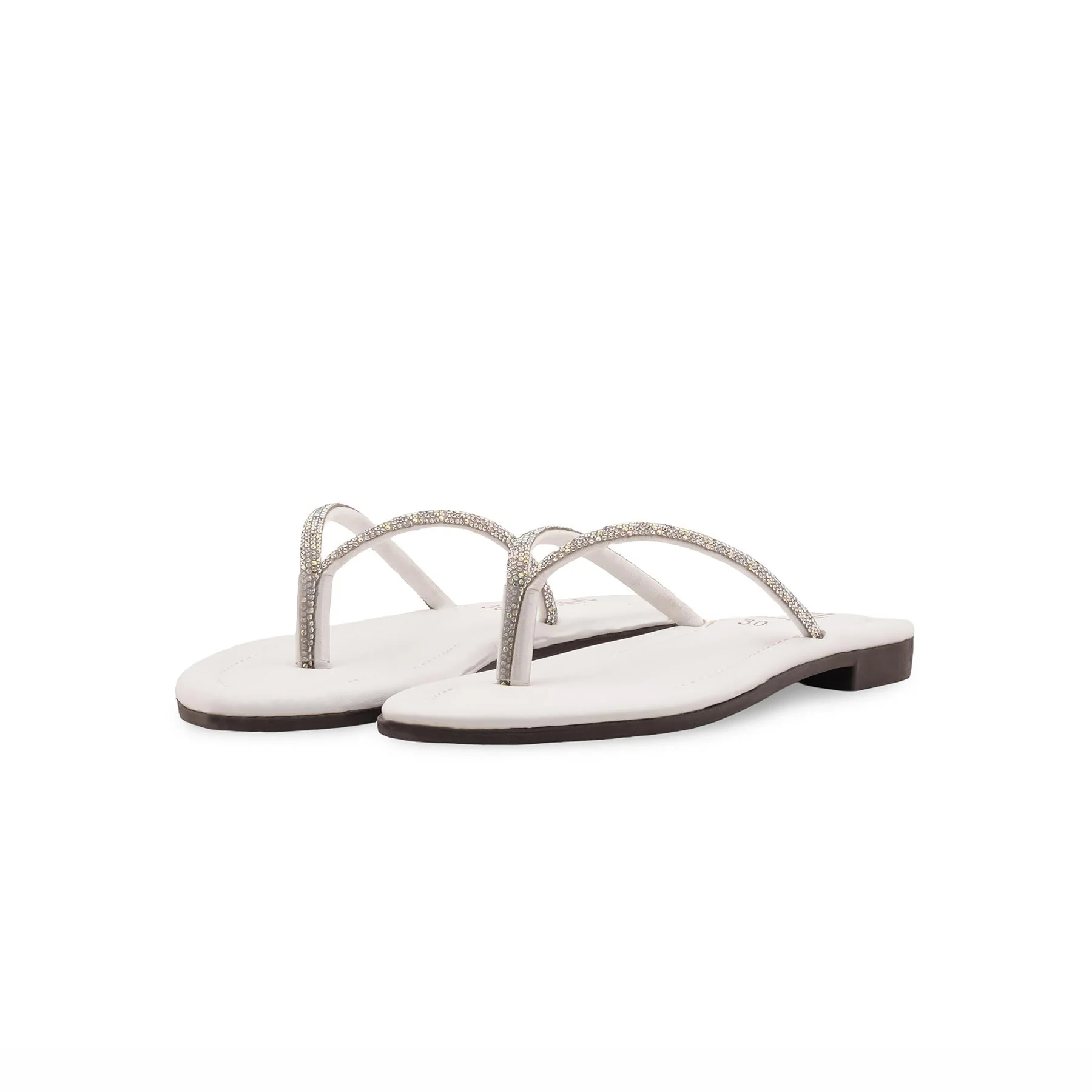 Girls White Fancy Slipper KD5911 - Image 3