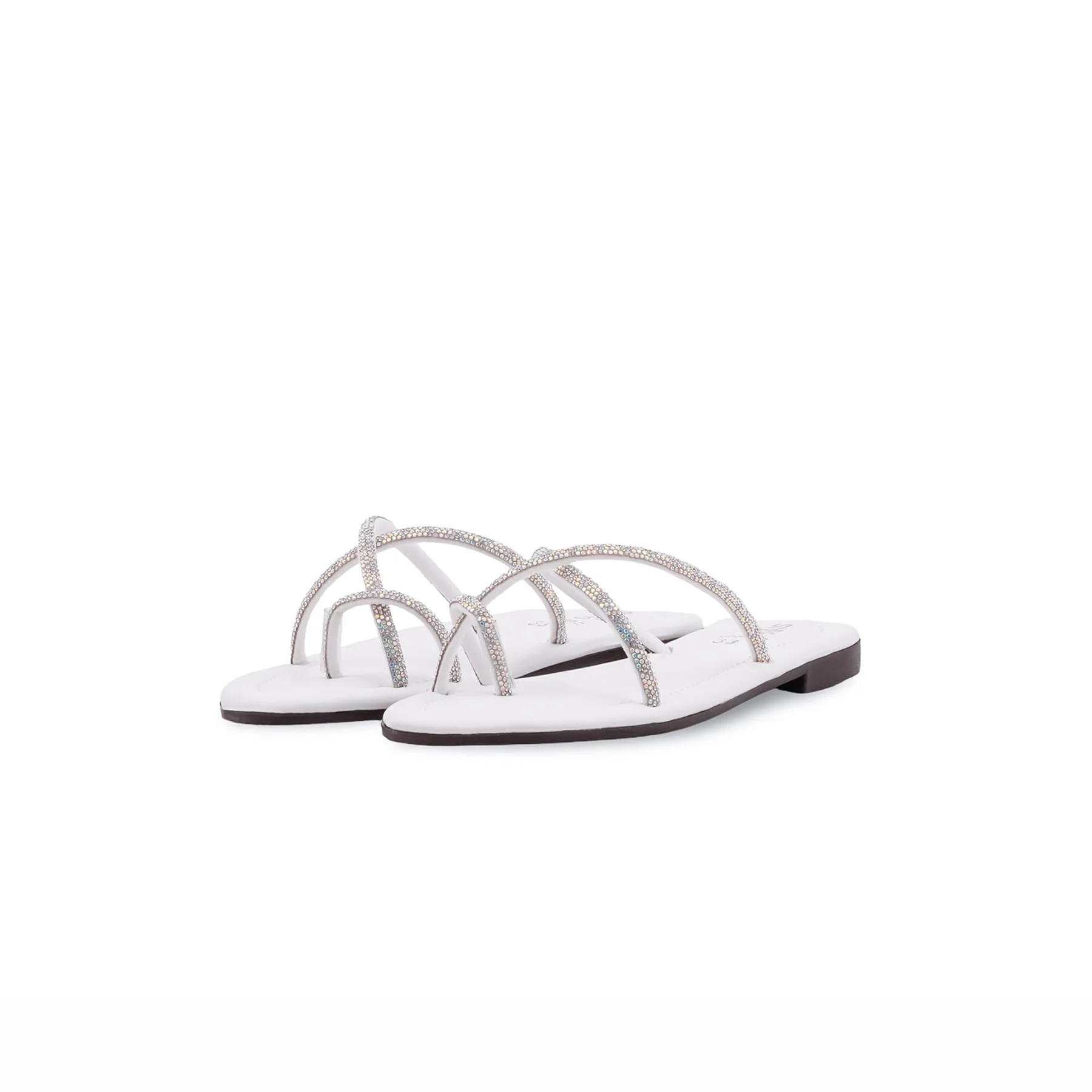 Girls White Fancy Slipper KD5912 - Image 3