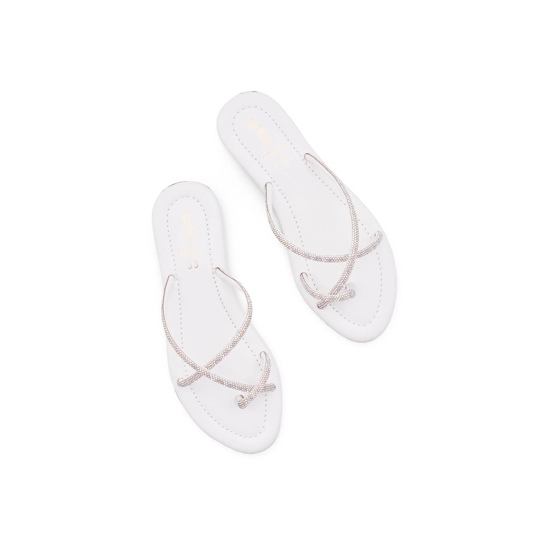 Girls White Fancy Slipper KD5912 - Image 5