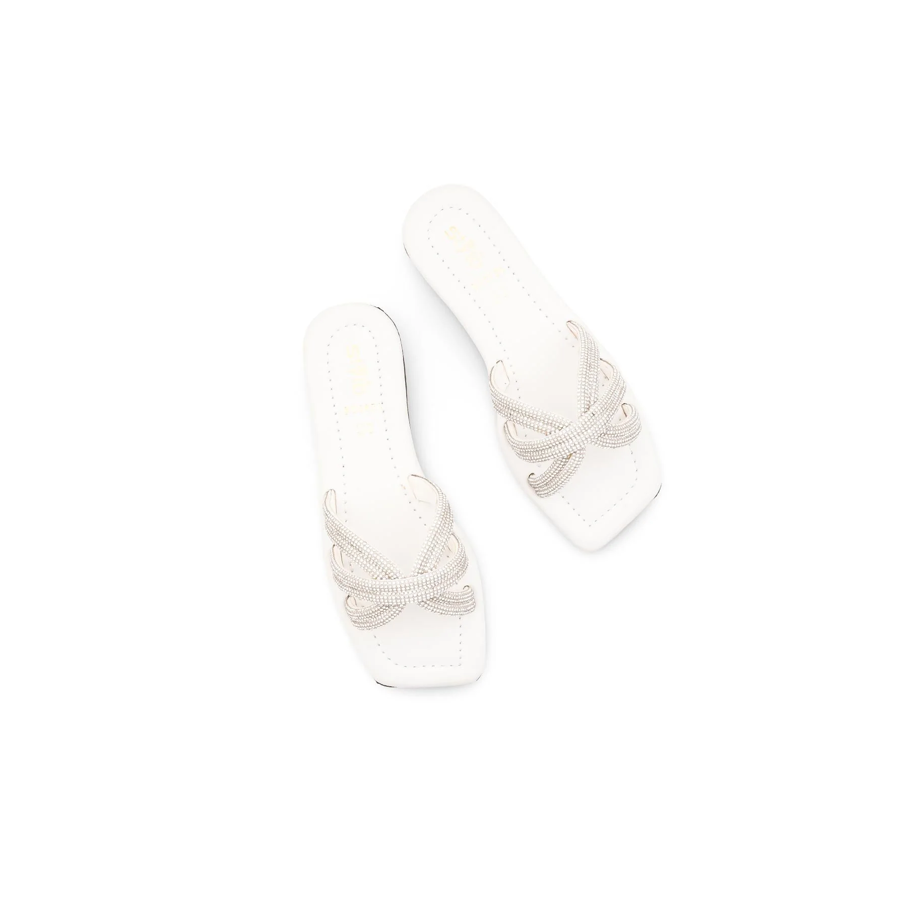 Girls White Fancy Slipper KD5924 - Image 5