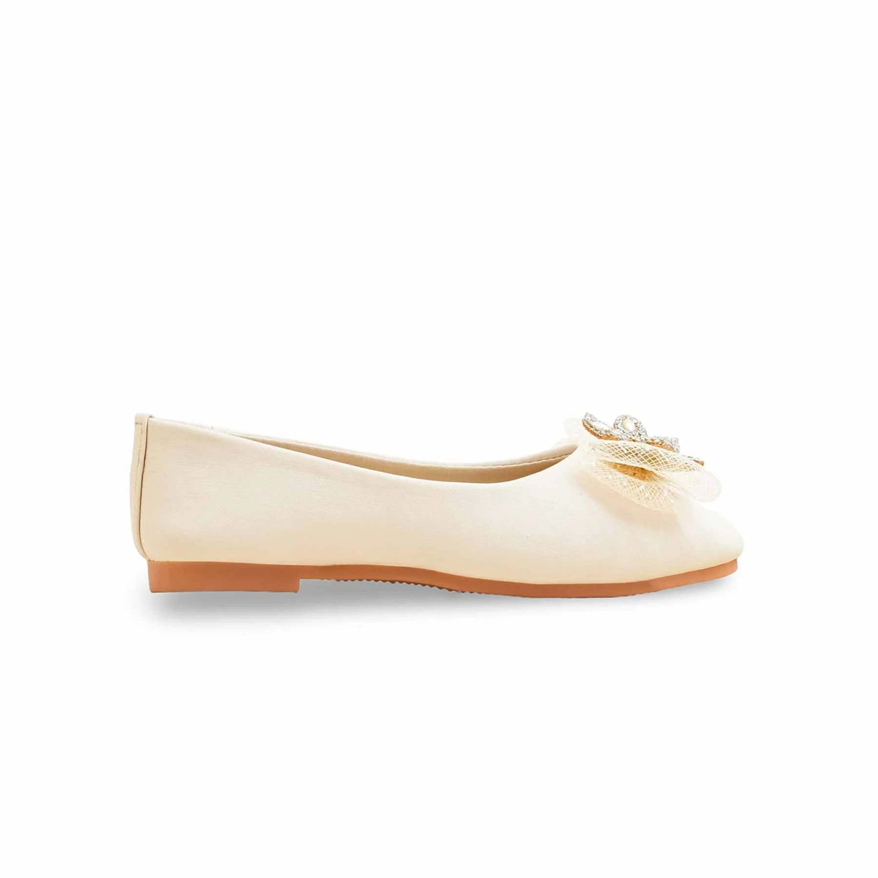 Girls White Formal Pumps KD2577 - Image 2