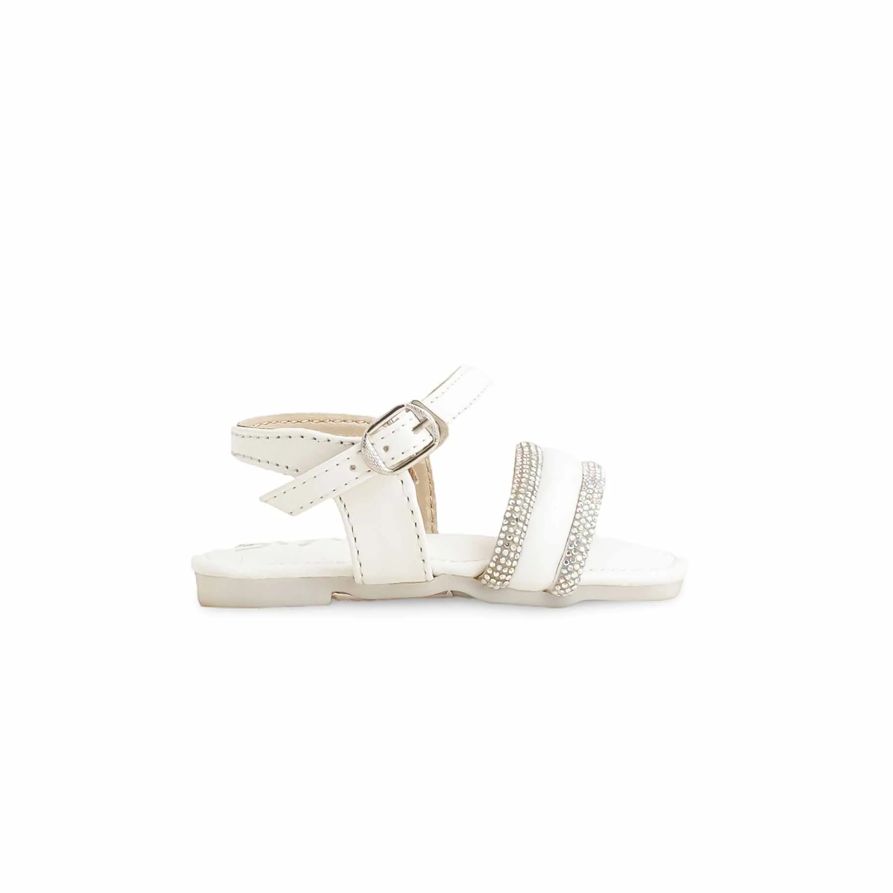 Girls White Formal Sandal KD9898 - Image 2