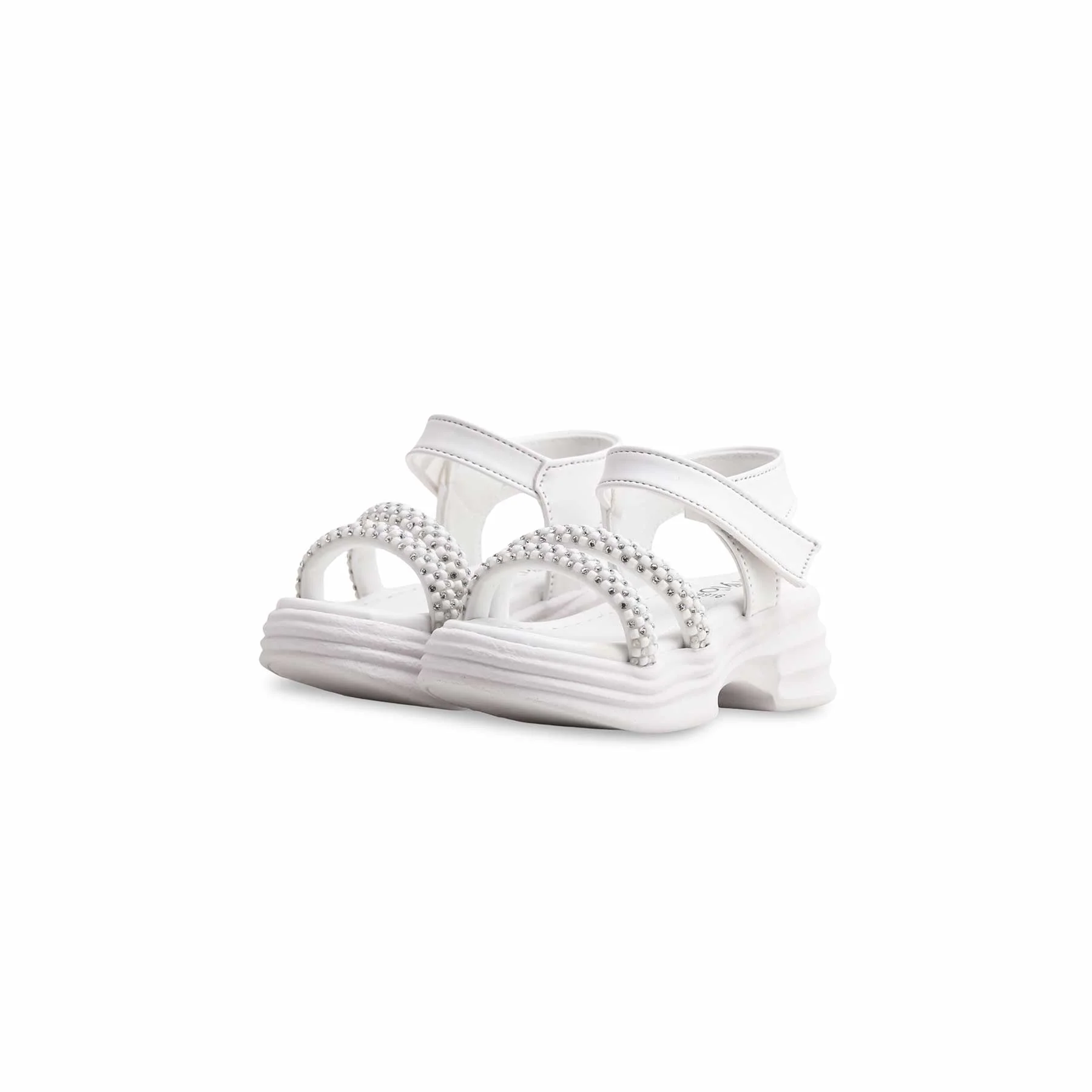Girls White Formal Sandal KD9916 - Image 3