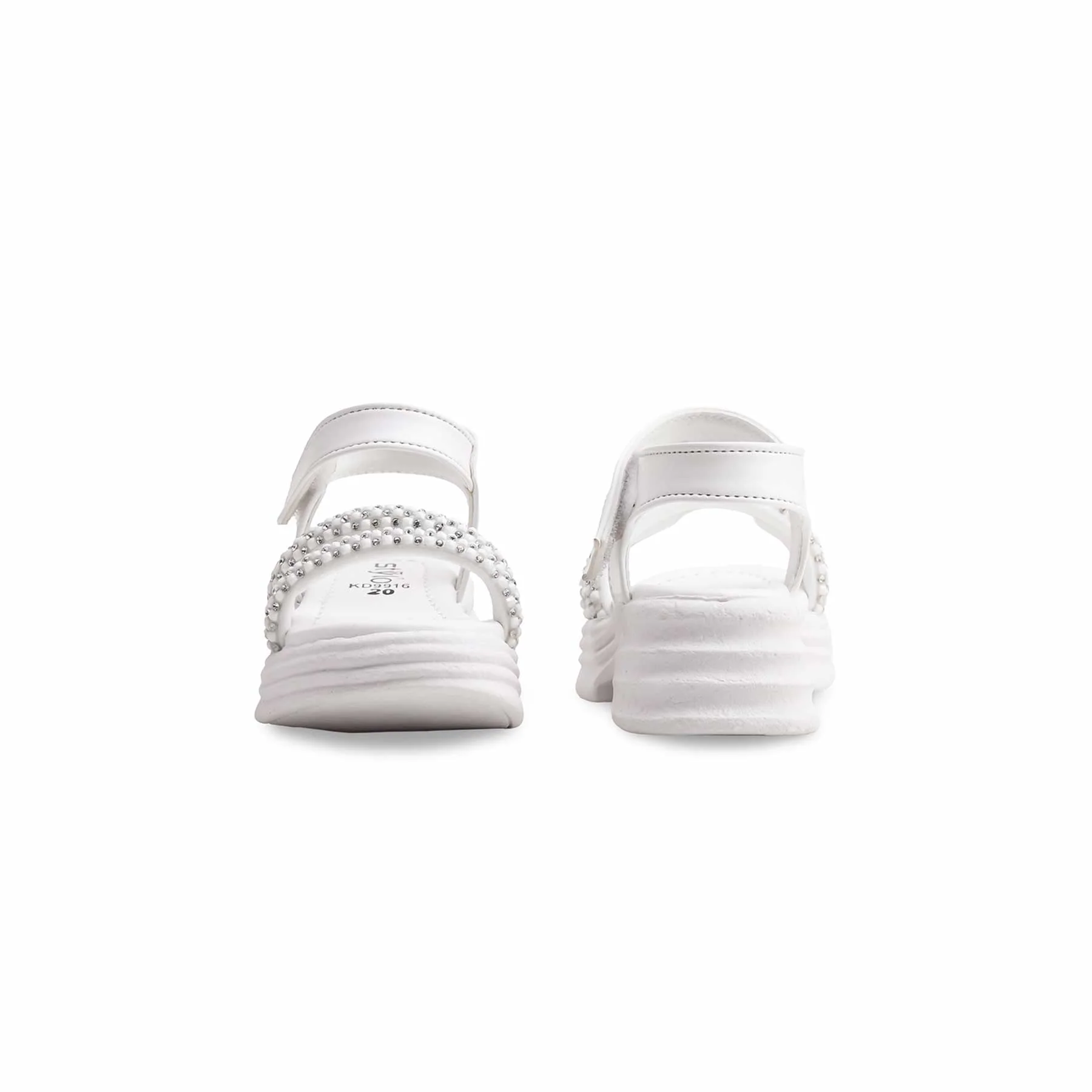Girls White Formal Sandal KD9916 - Image 4