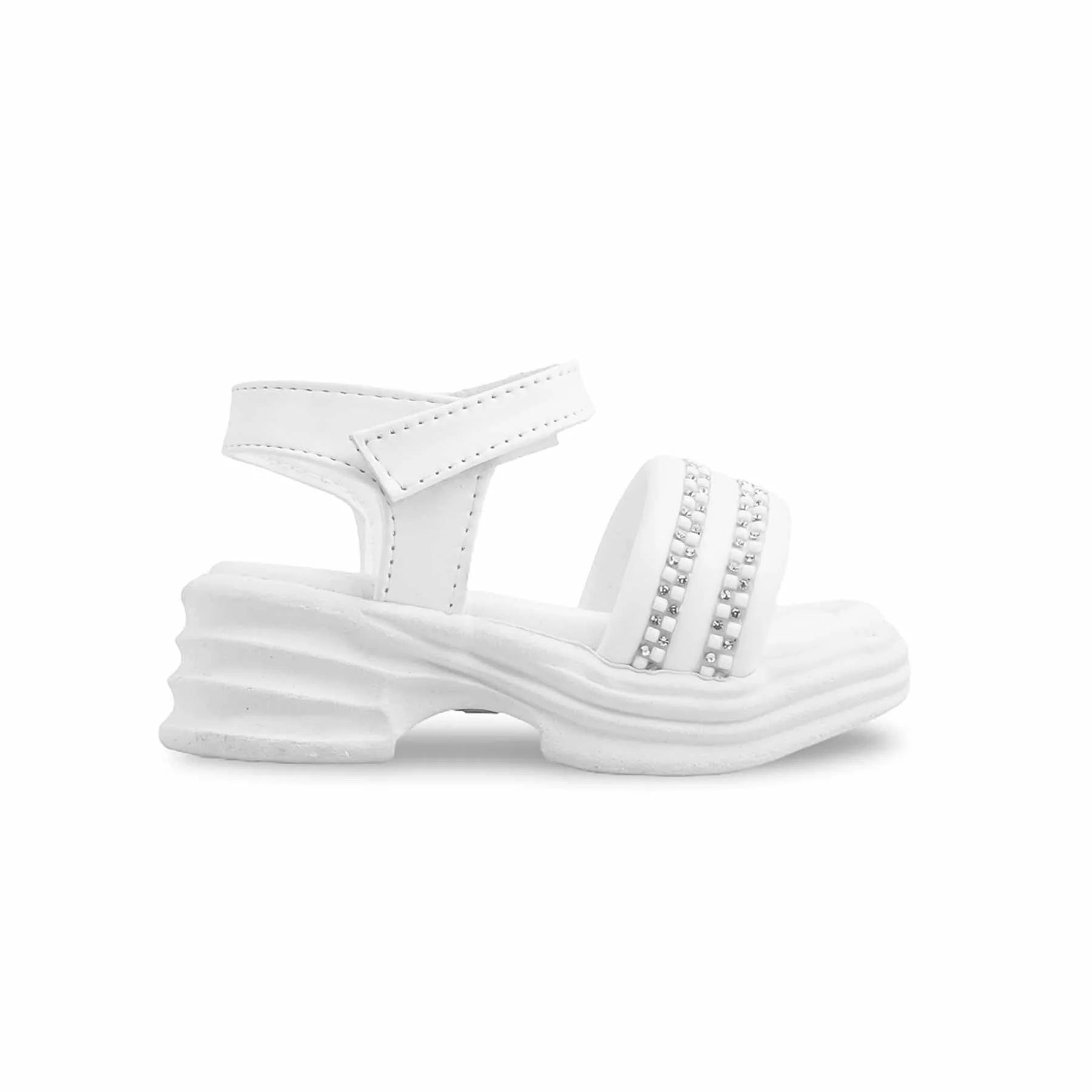 Girls White Formal Sandal KD9918 - Image 2