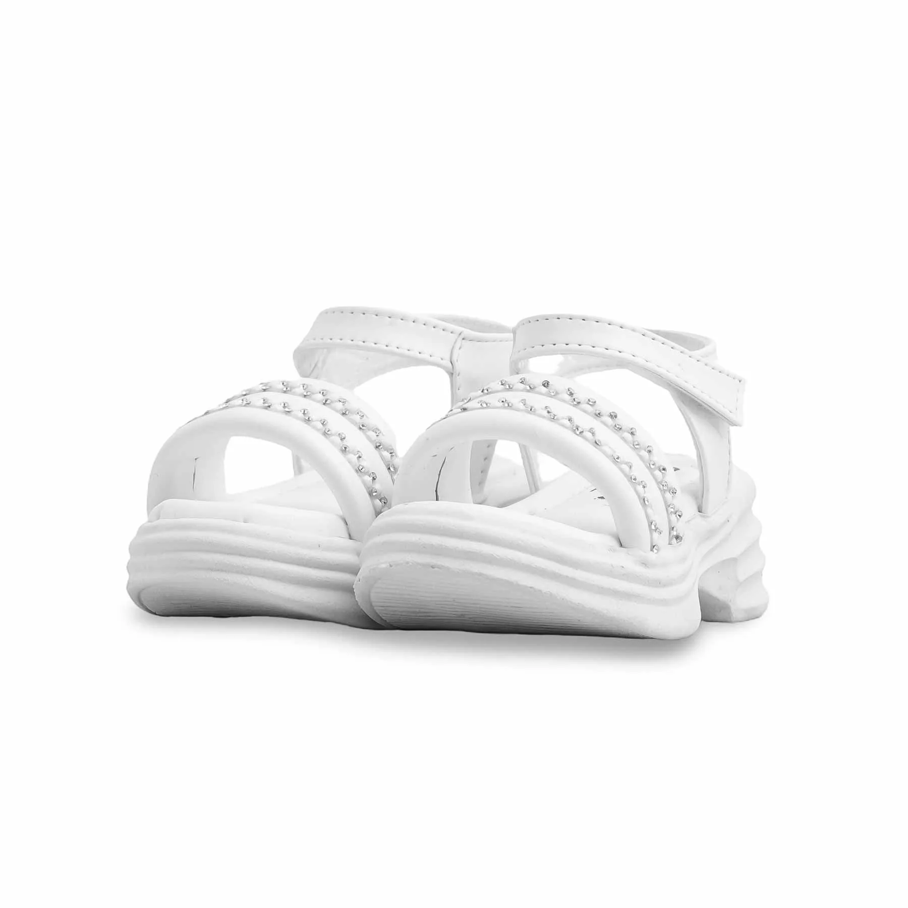 Girls White Formal Sandal KD9918 - Image 3