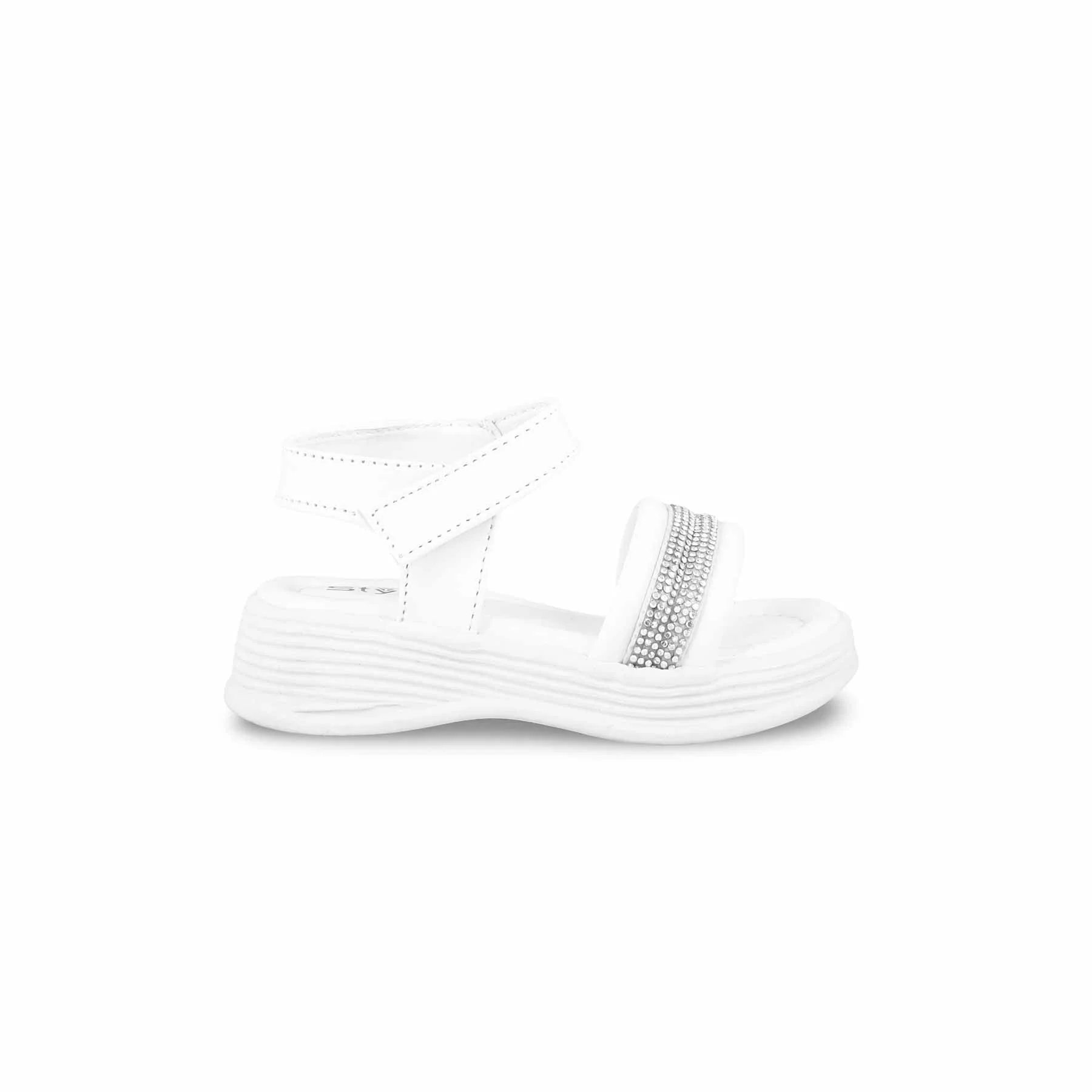 Girls White Formal Sandal KD9920 - Image 2