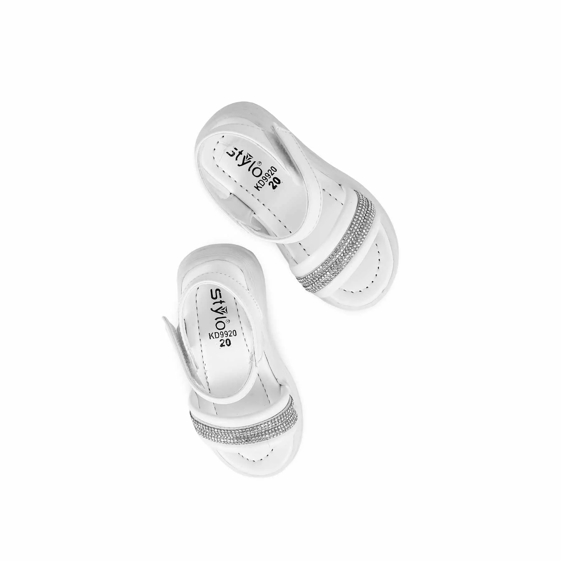 Girls White Formal Sandal KD9920 - Image 5