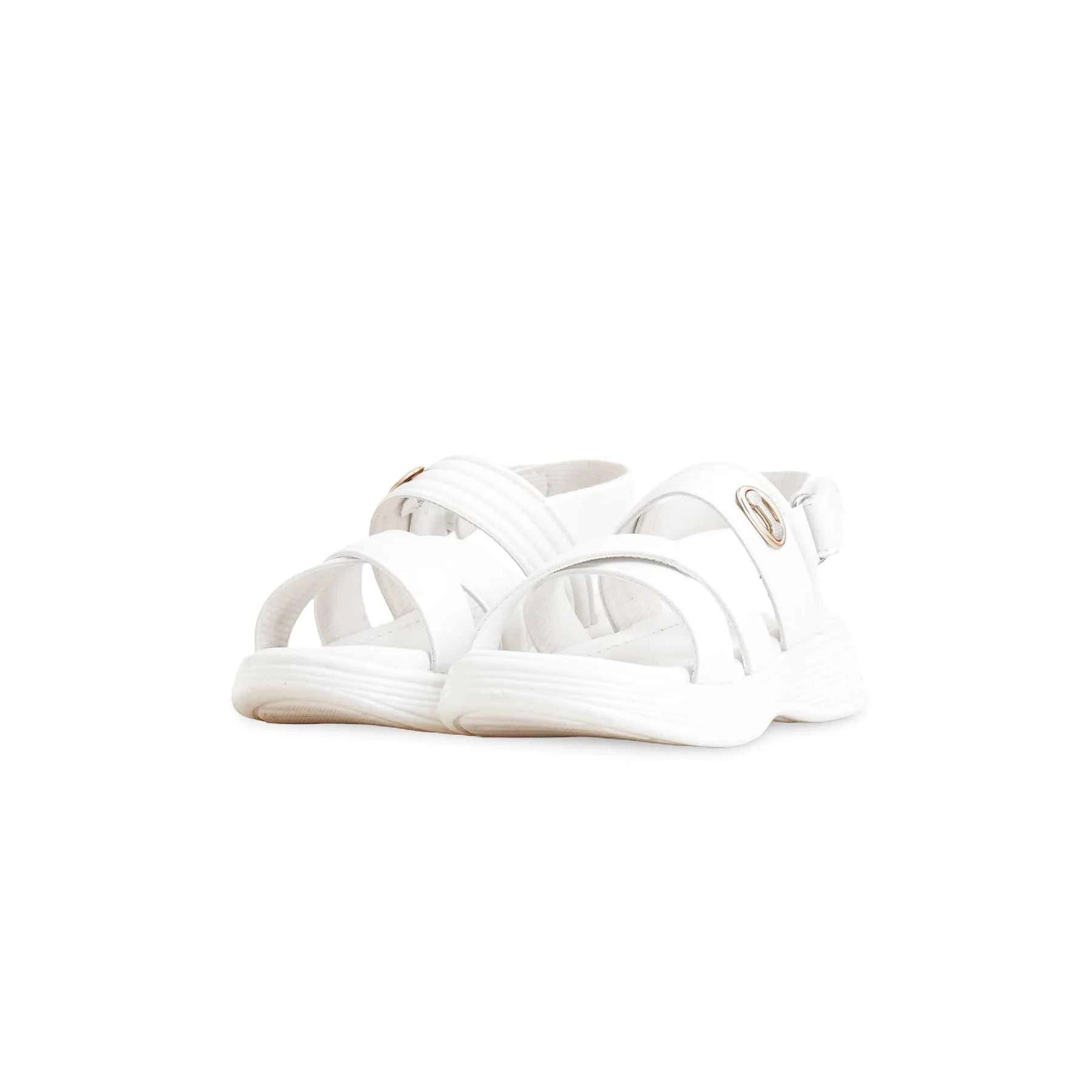 Girls White Formal Sandal KD9931 - Image 3