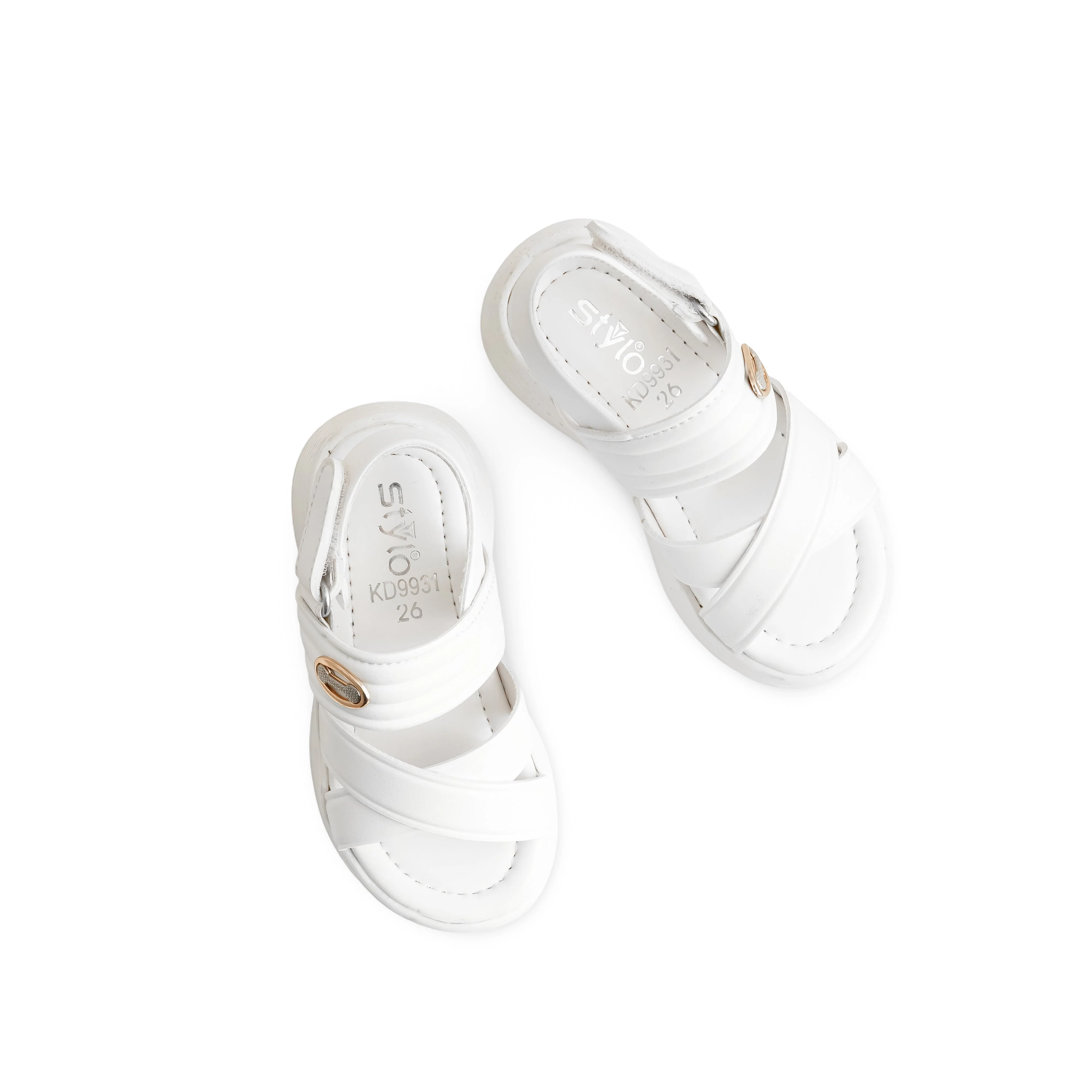Girls White Formal Sandal KD9931 - Image 5