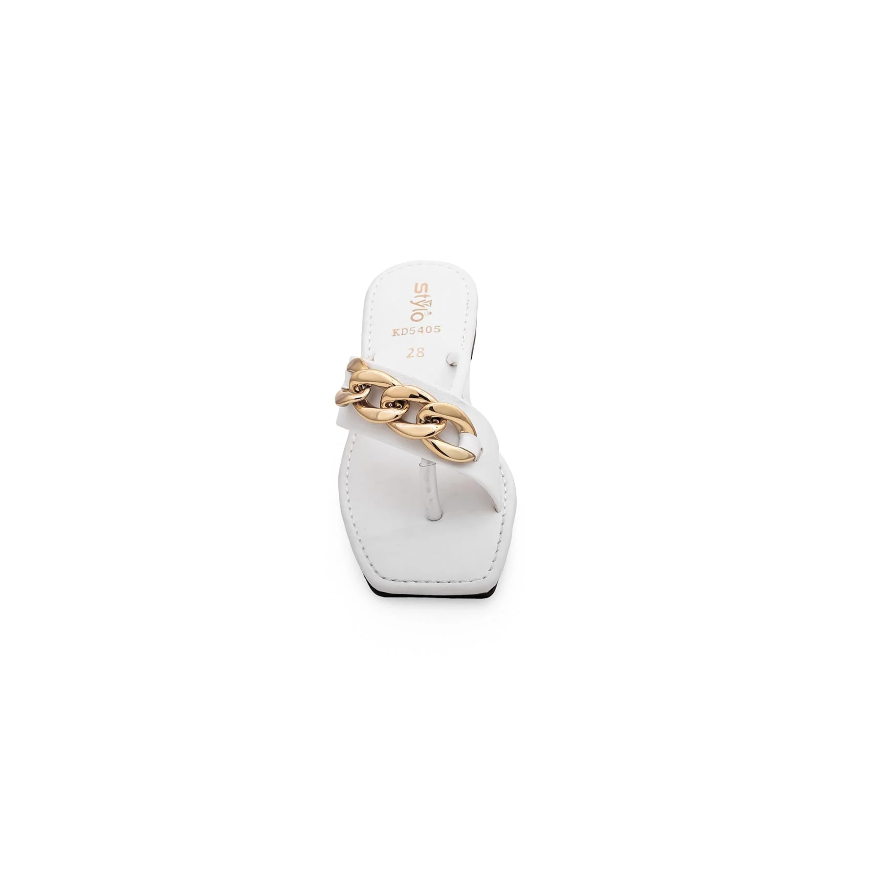 Girls White Formal Slipper KD5405 - Image 3