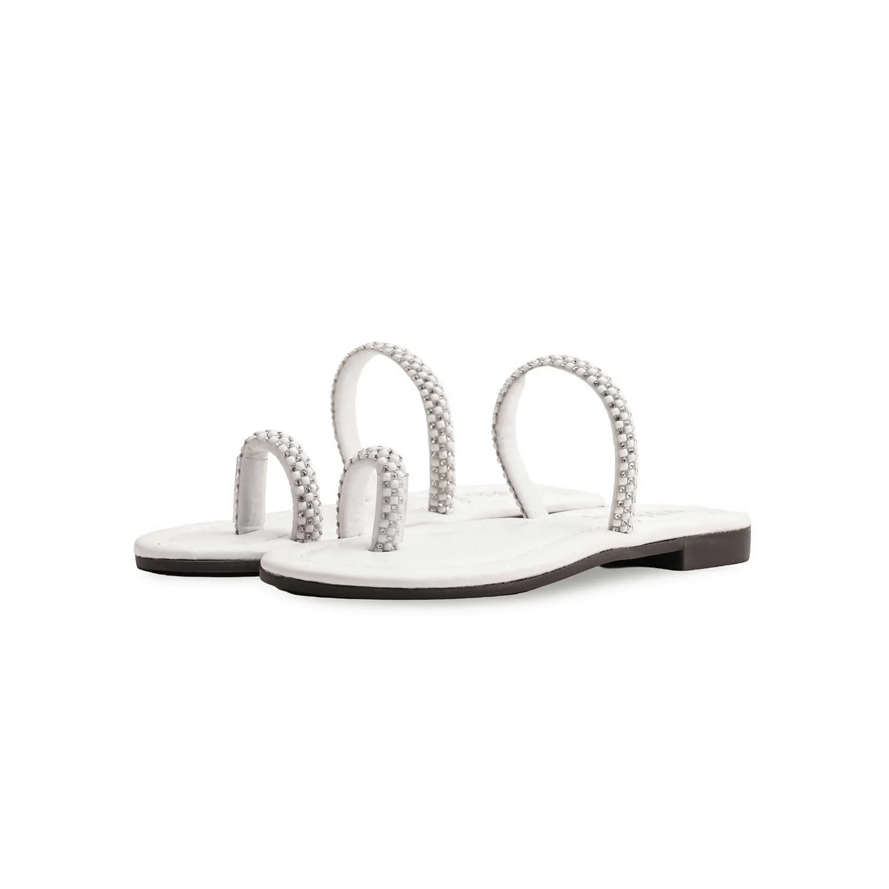 Girls White Formal Slipper KD5592 - Image 2