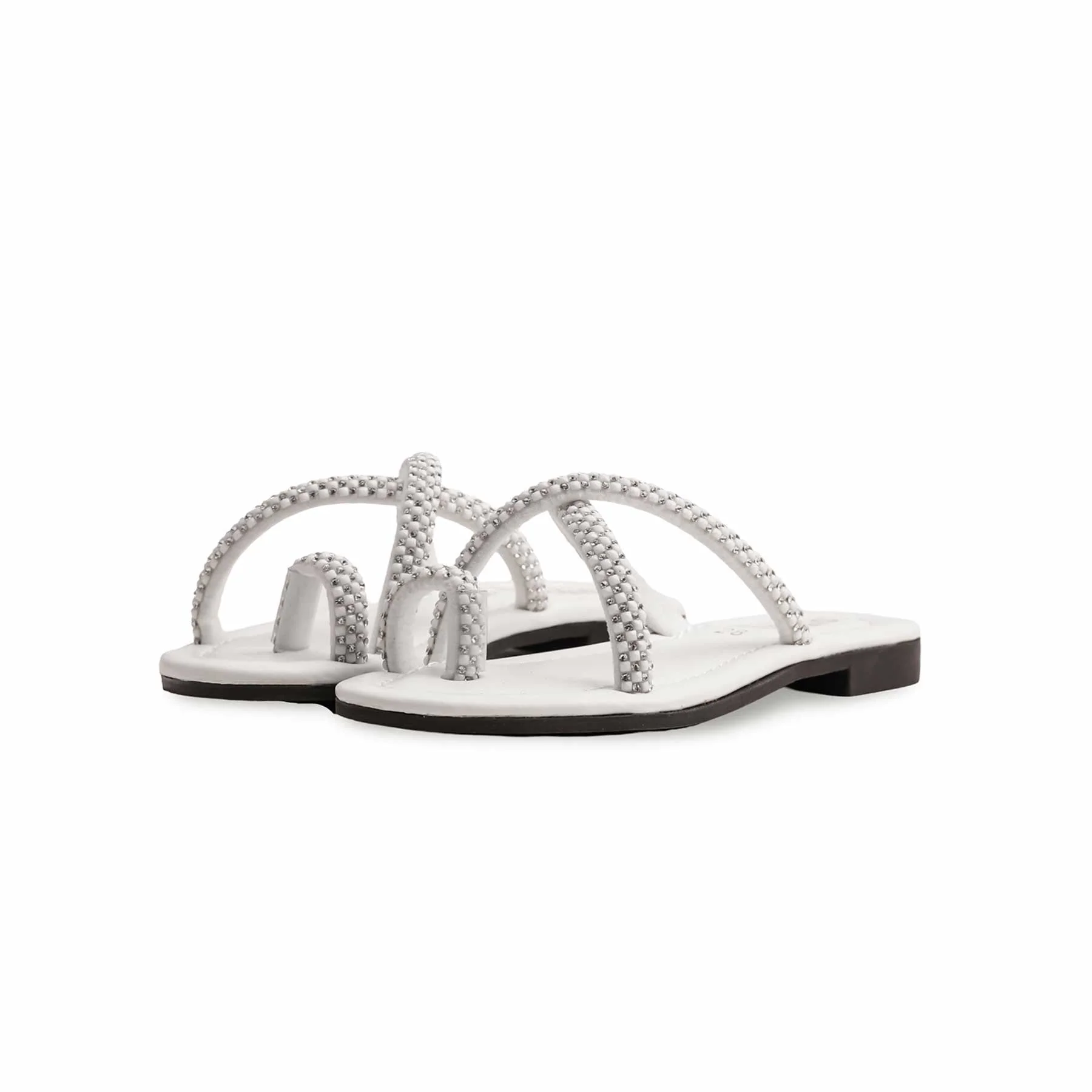 Girls White Formal Slipper KD5593 - Image 2