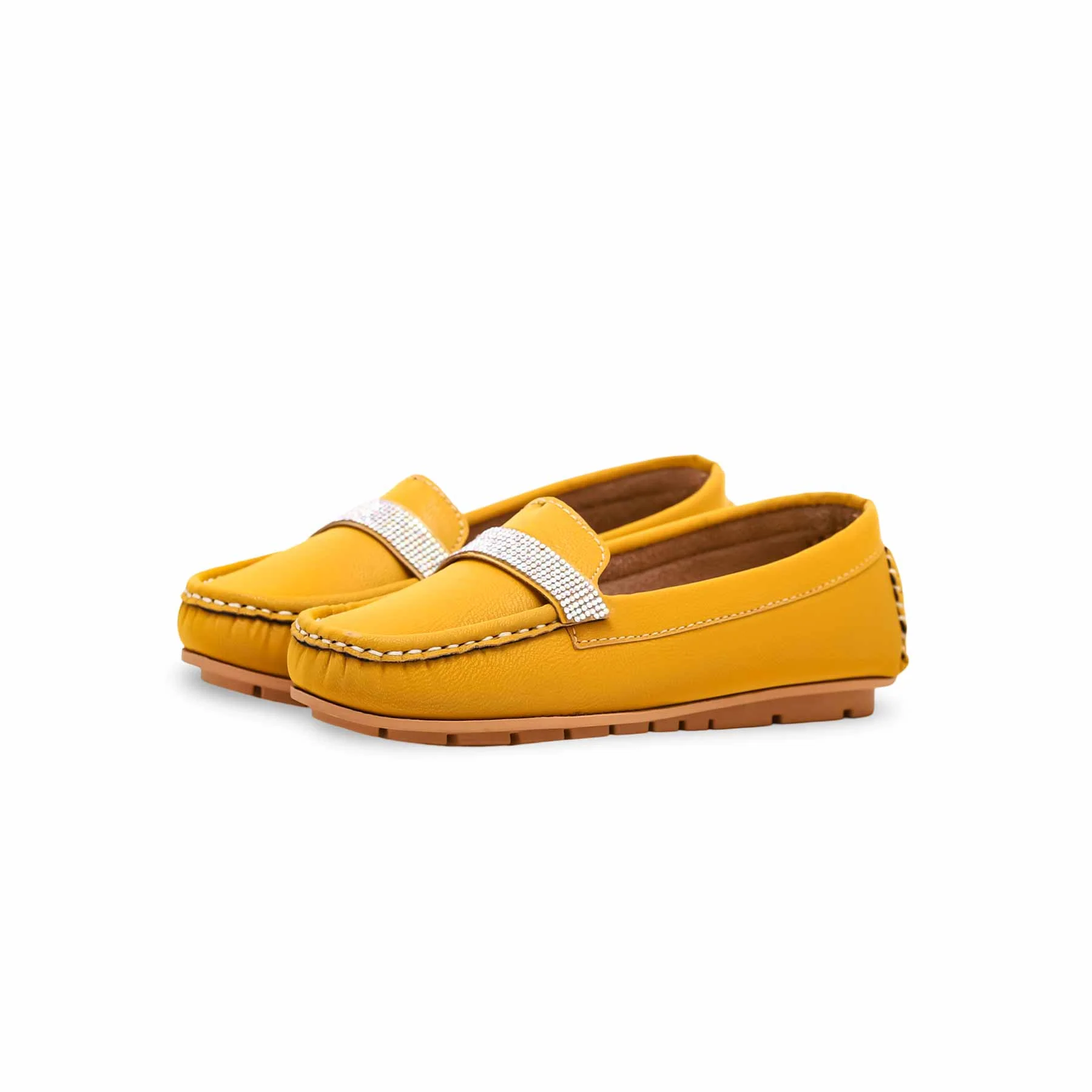 Girls Yellow Casual Moccasin KD0887 - Image 3