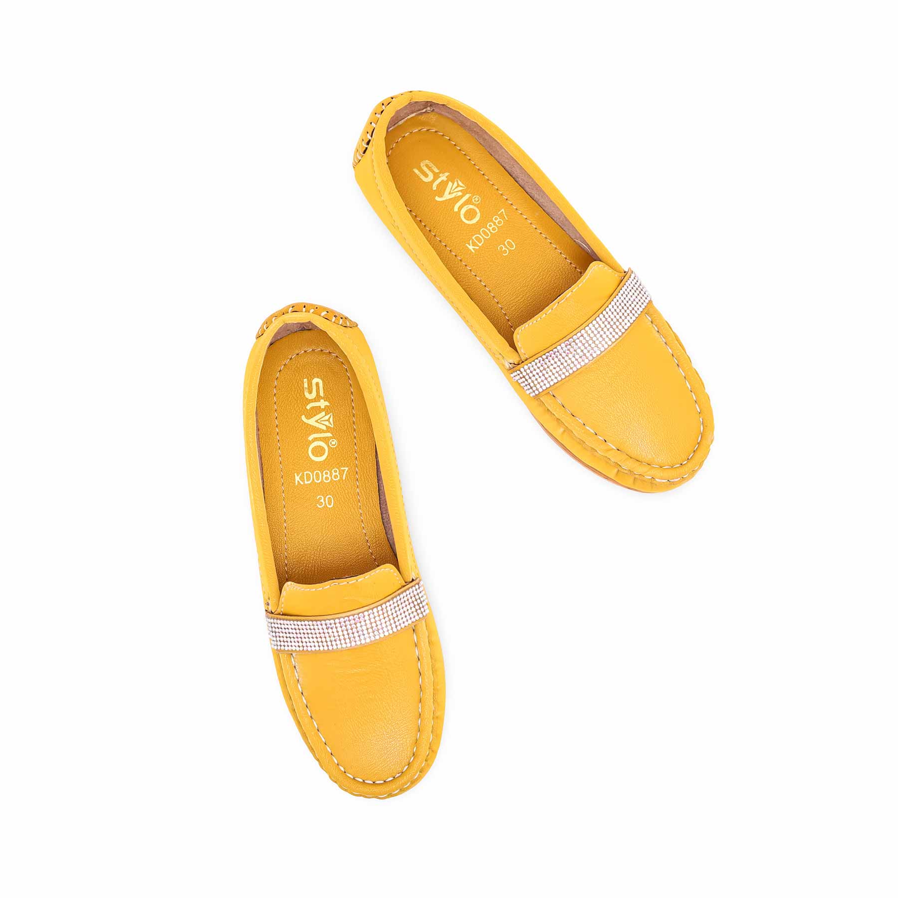 Girls Yellow Casual Moccasin KD0887 - Image 5