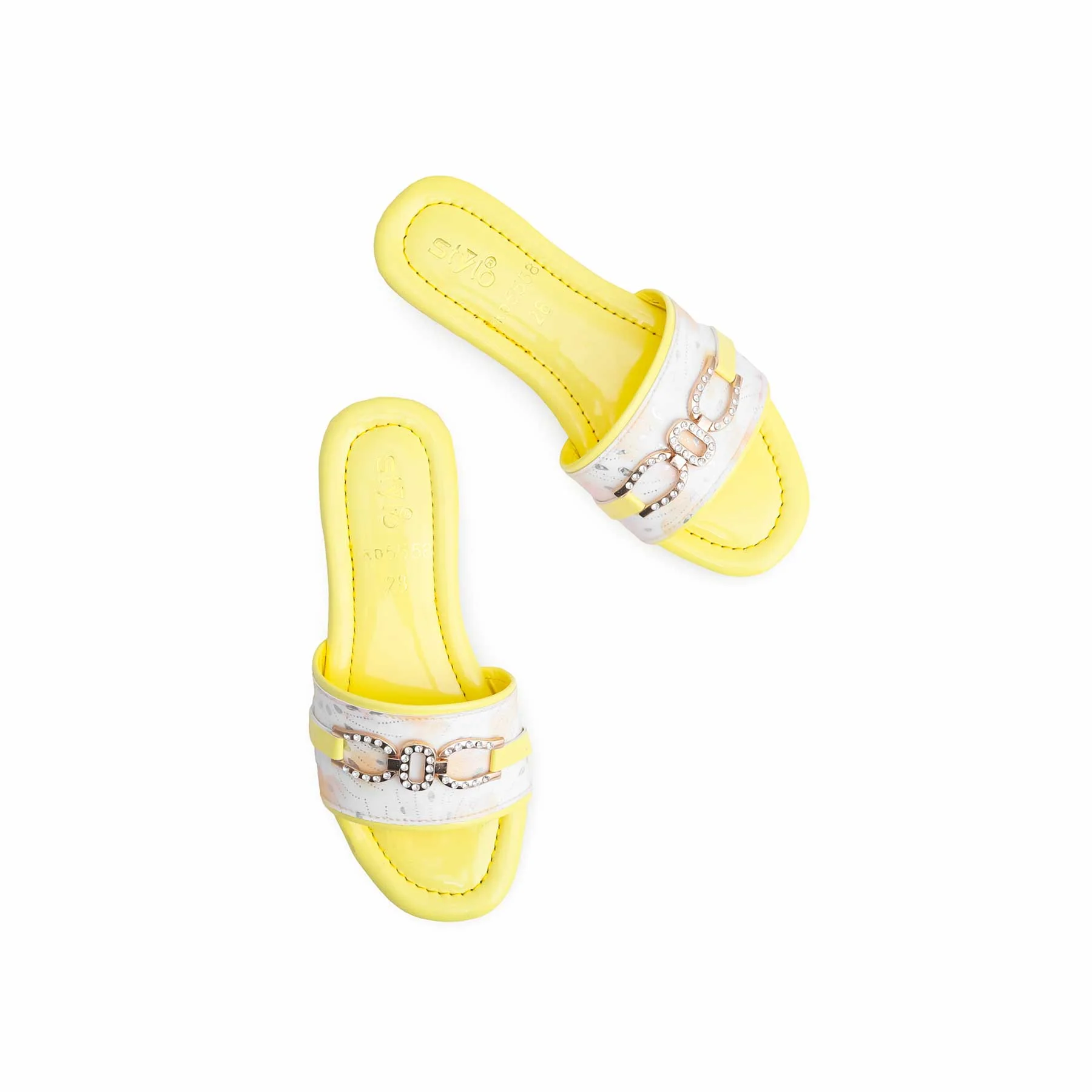 Girls Yellow Casual Slipper KD5558 - Image 5