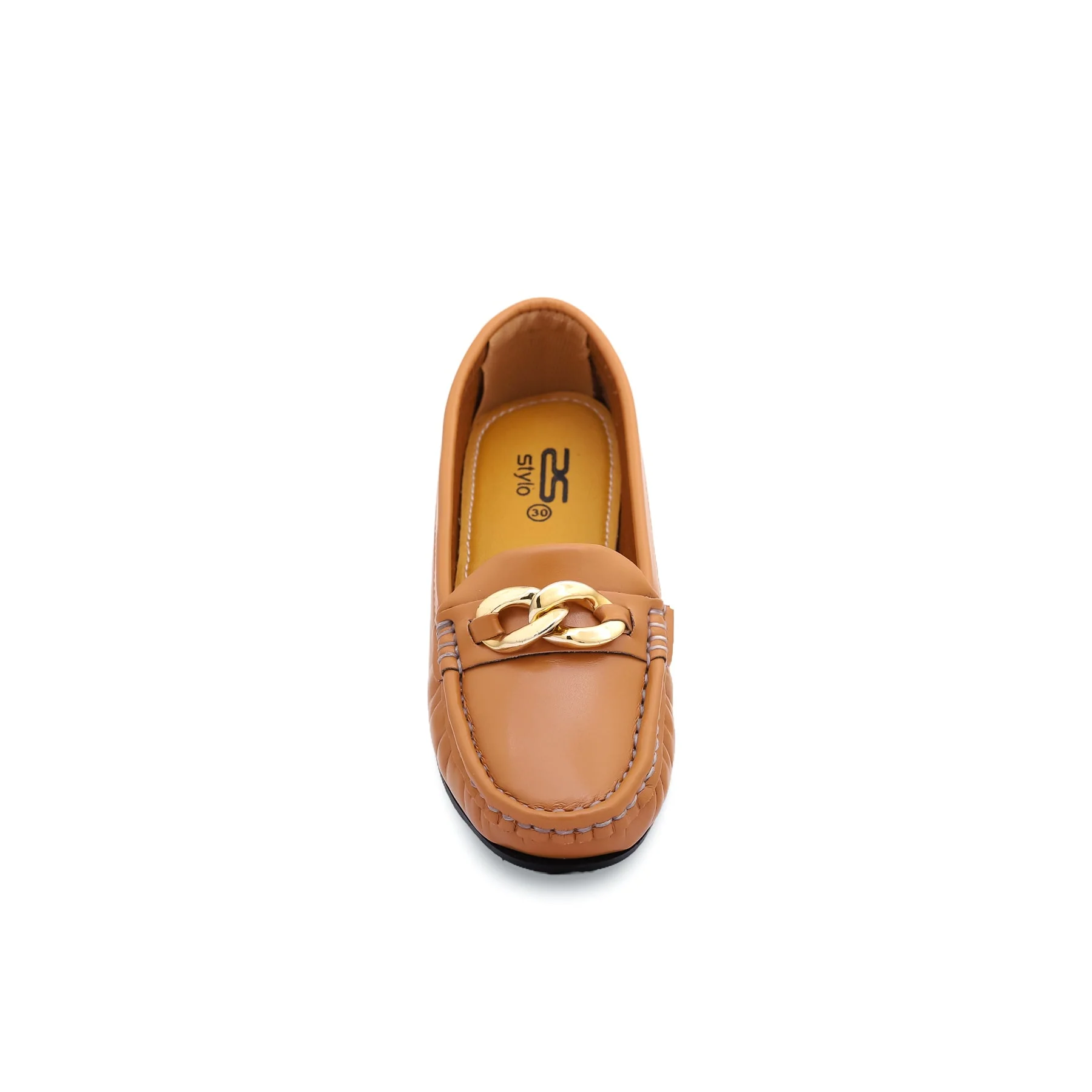 Girls Yellow Formal Moccasin KD0691 - Image 3