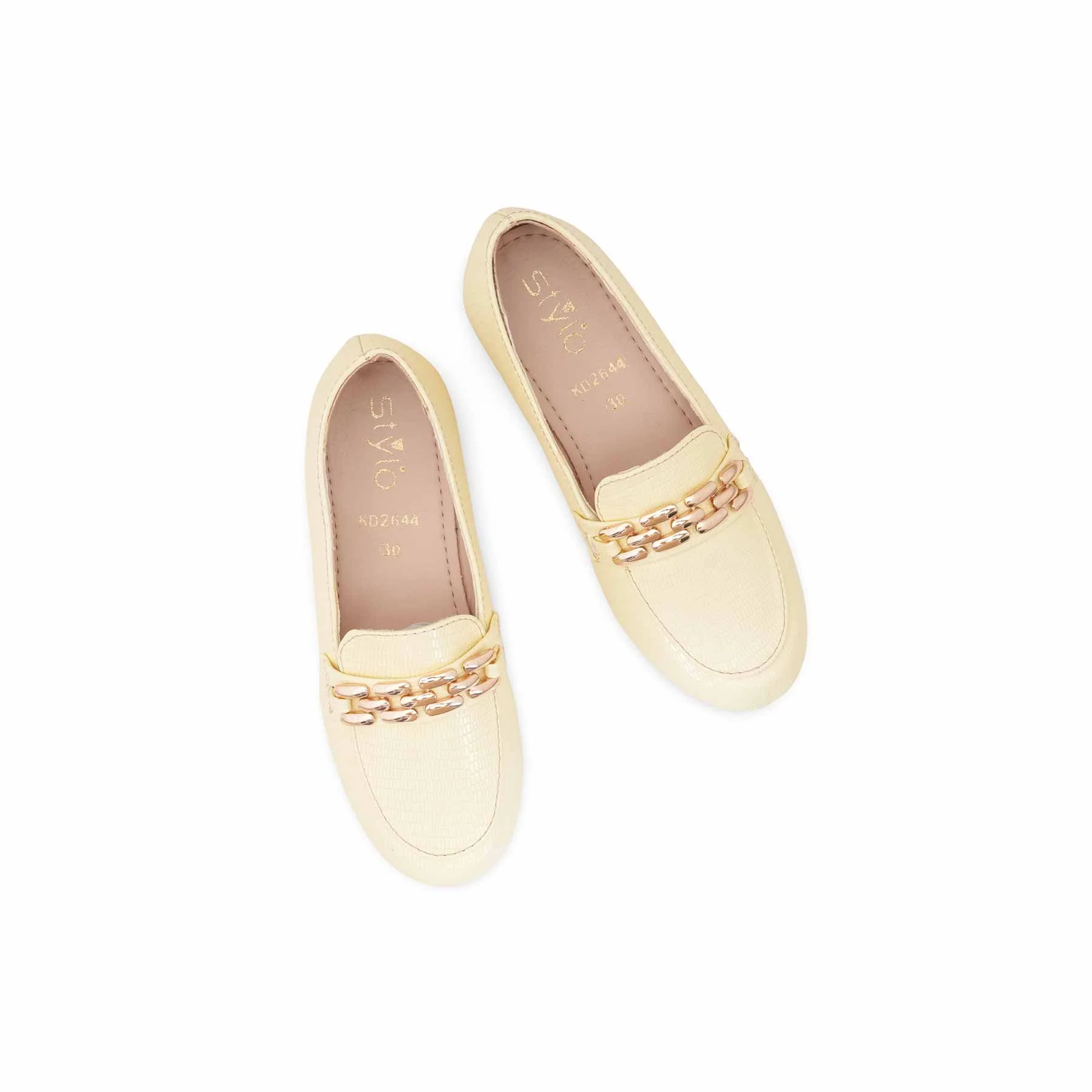 Girls Yellow Formal Pumps KD2644 - Image 5