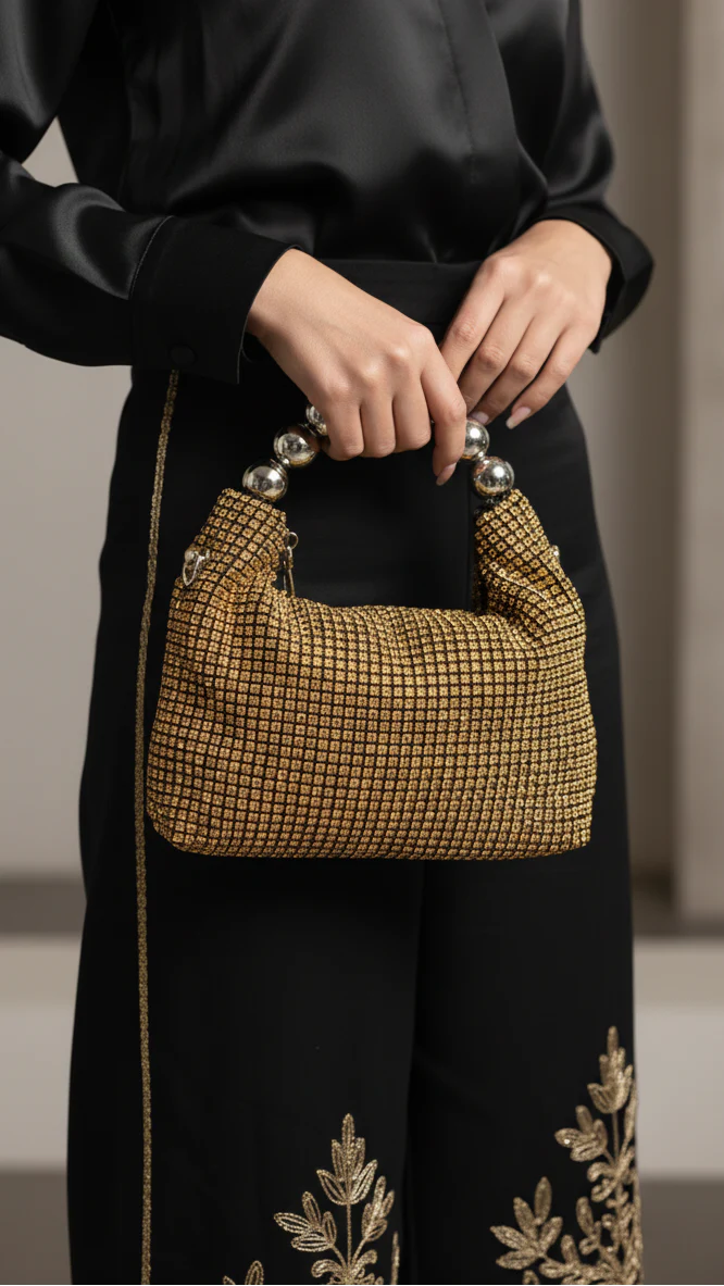 Golden Bridal Clutch P24101