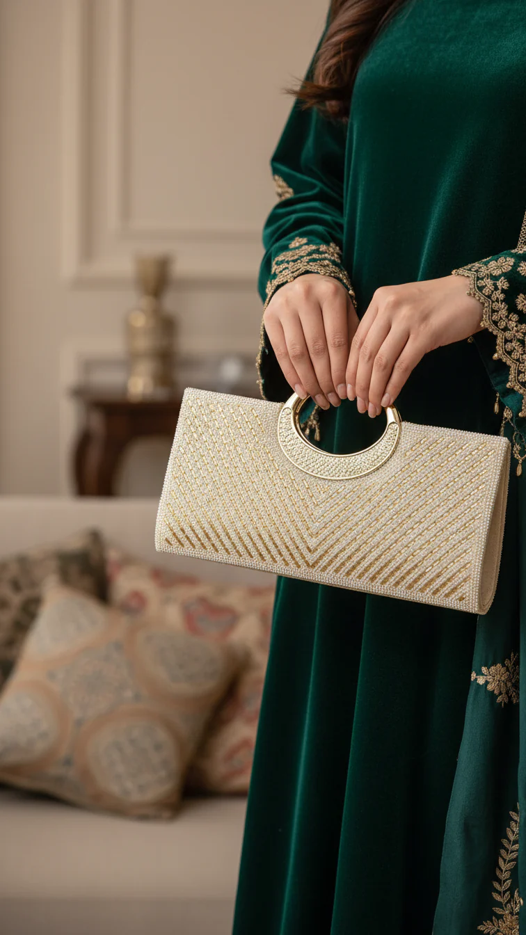 Golden Bridal Clutch p24266