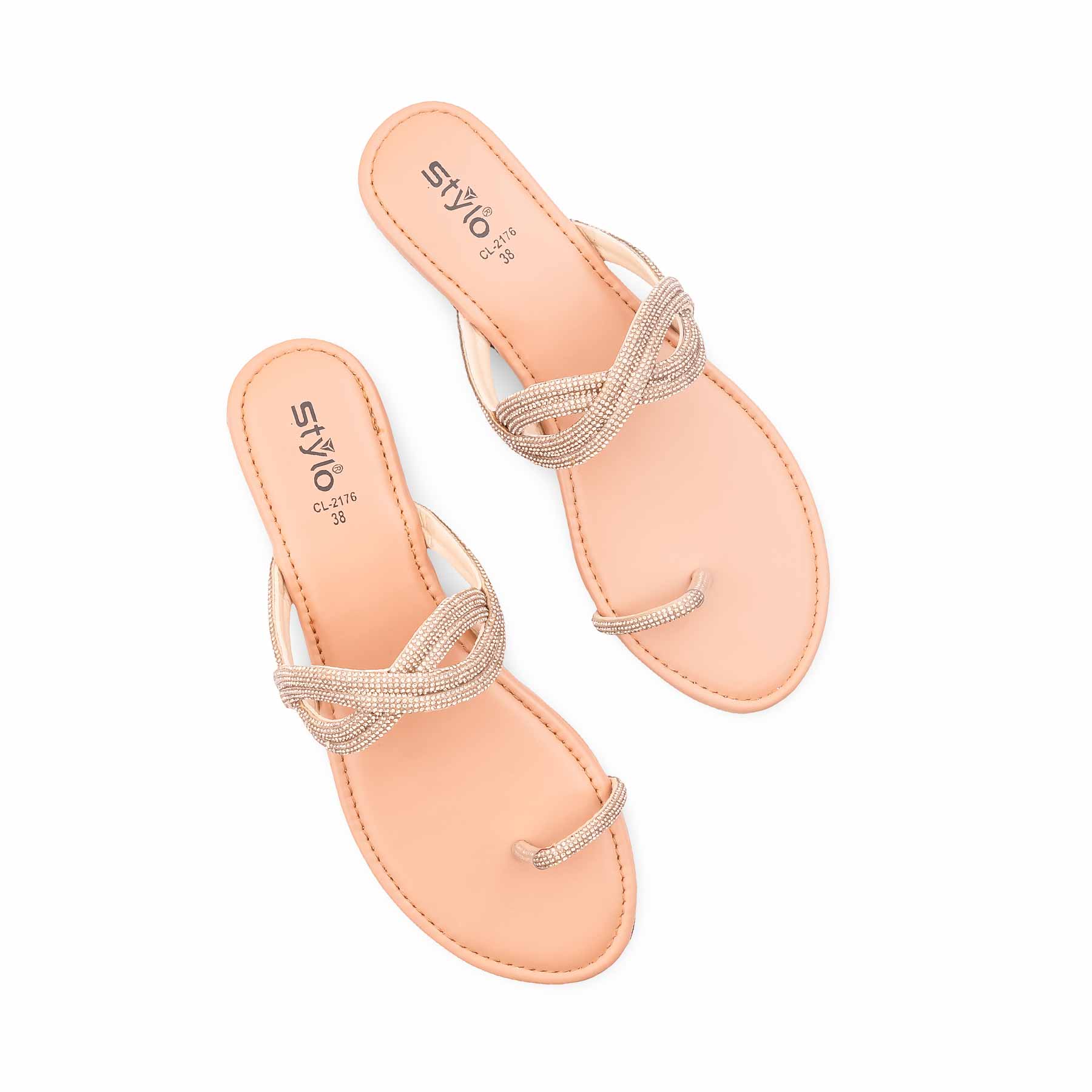 Golden Casual Chappal For Ladies CL2176 - Image 5