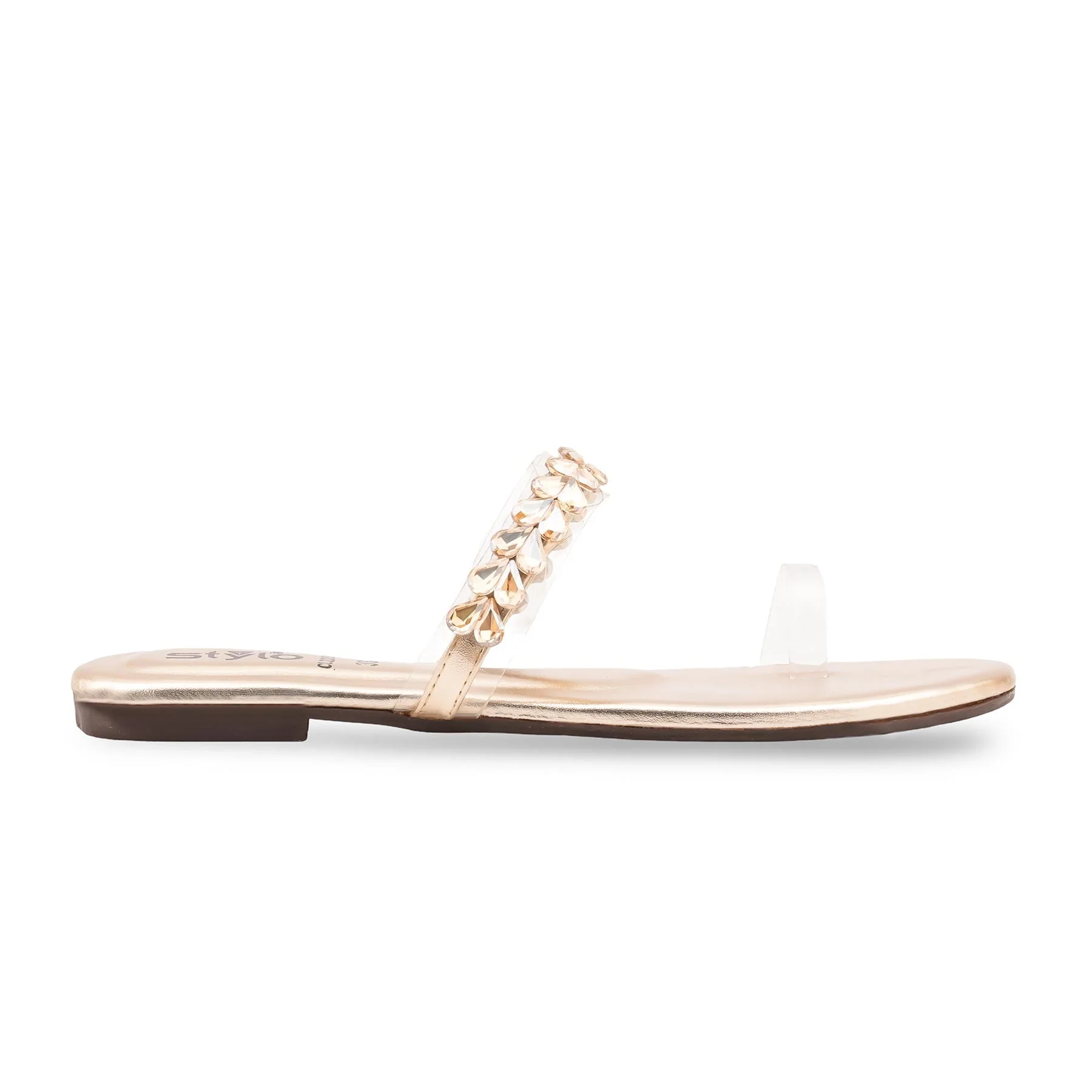 Golden Casual Chappal For Ladies CL2269 - Image 2