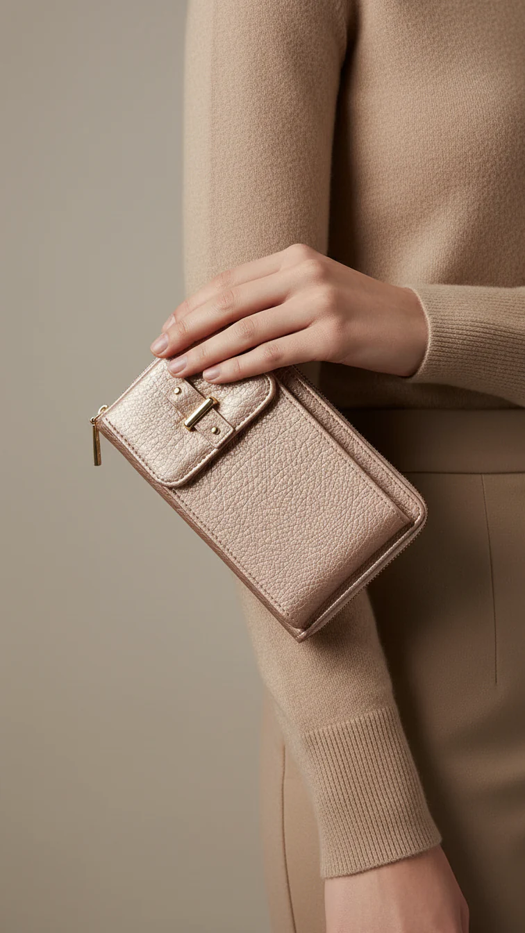Golden Casual Pouch For Women P97701
