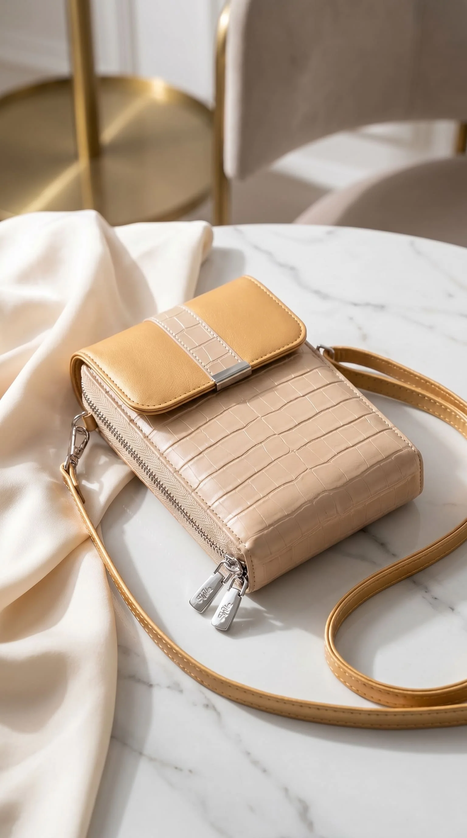 Golden Casual Pouch For Women P97746