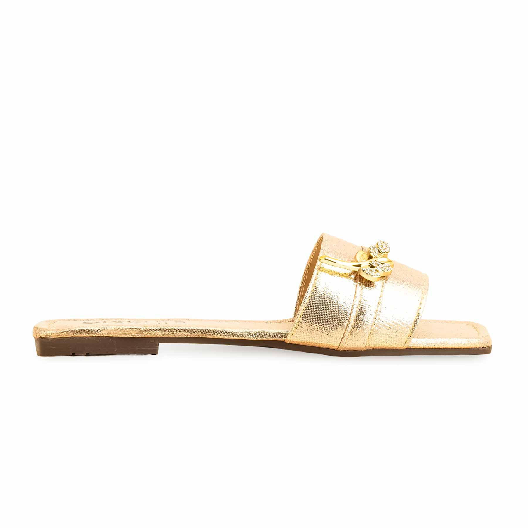 Golden Casual Slipper For Ladies CL1874 - Image 2