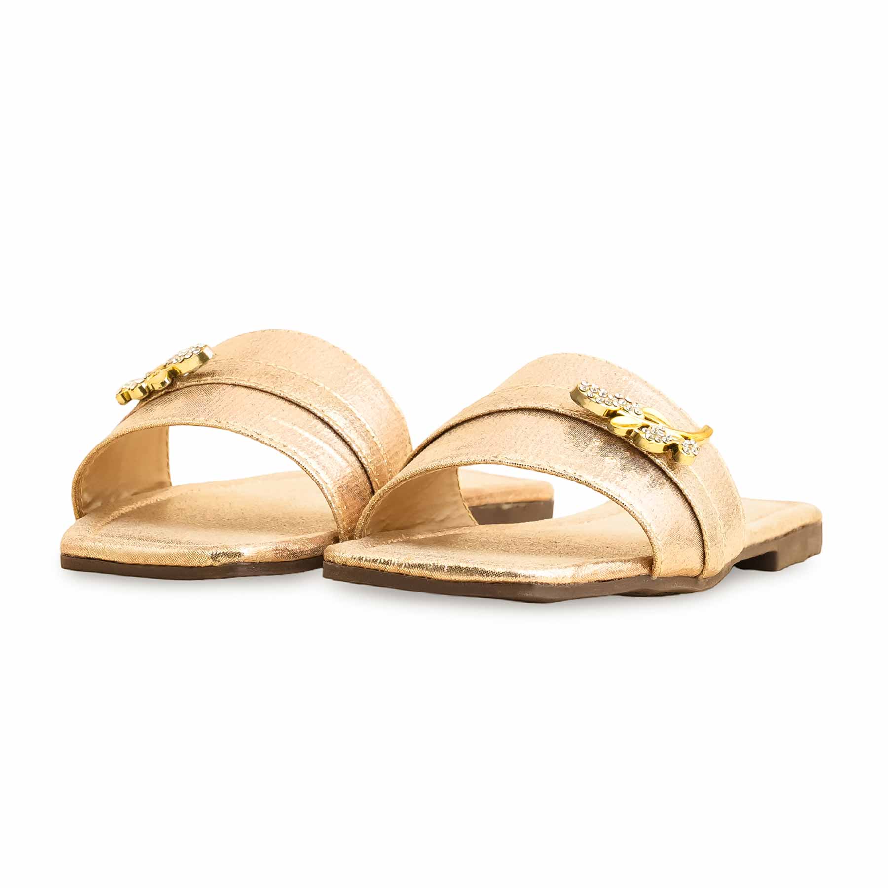 Golden Casual Slipper For Ladies CL1874 - Image 3